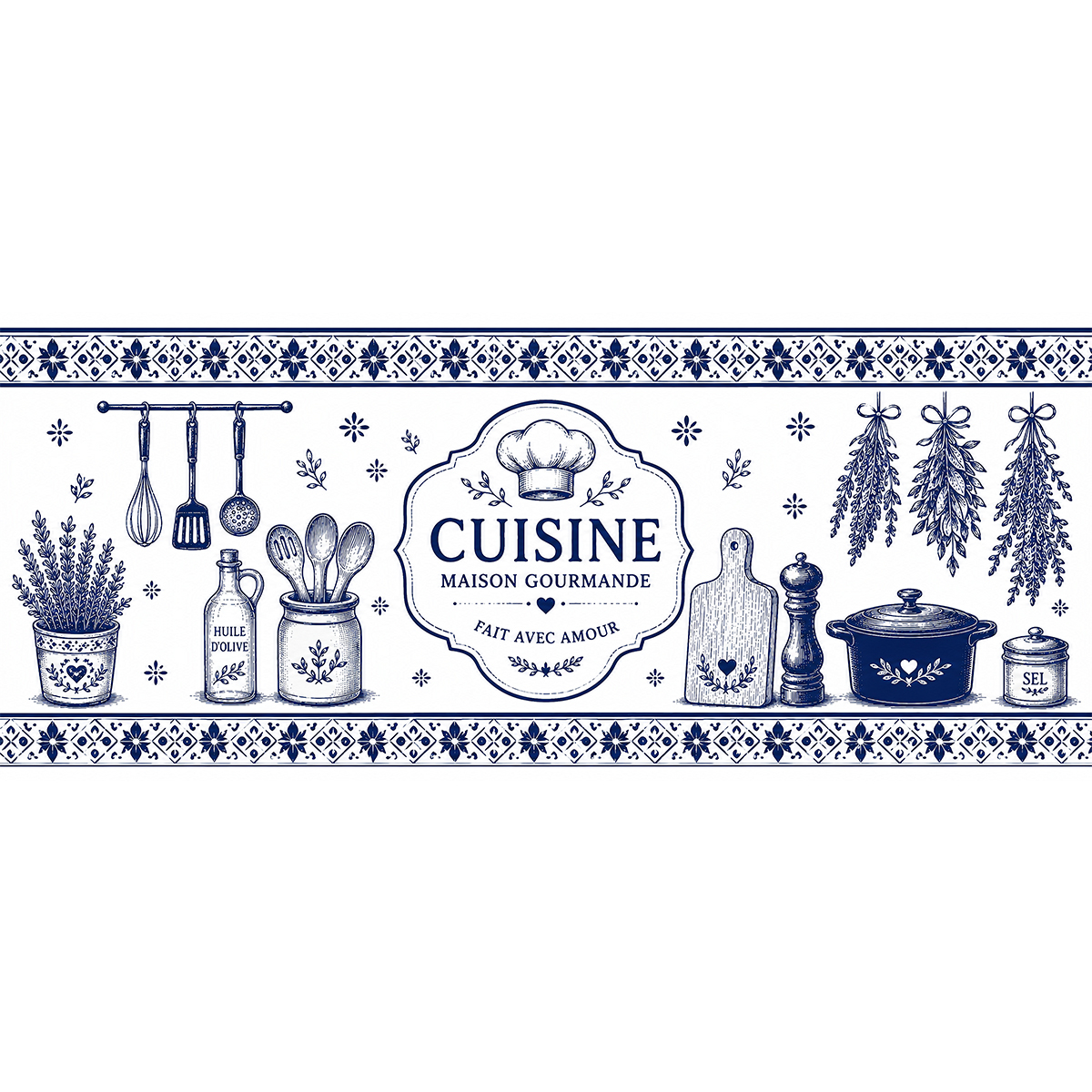 Pot � ustensiles cuisine maison gourmande en c�ramique