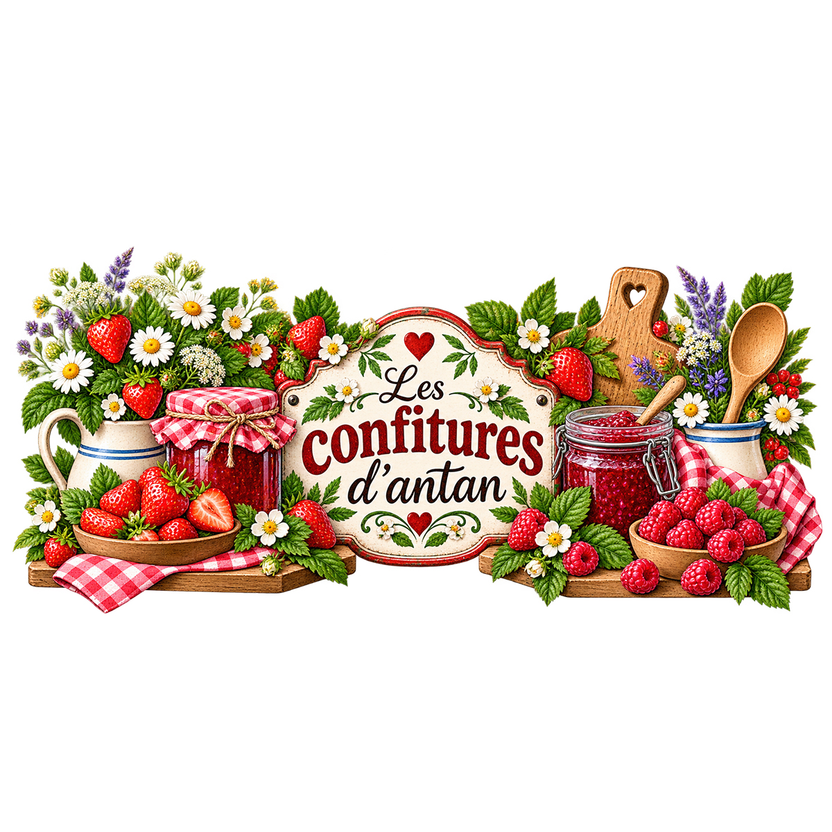 Pot � ustensiles de cuisine les confitures d'antan en c�ramiq