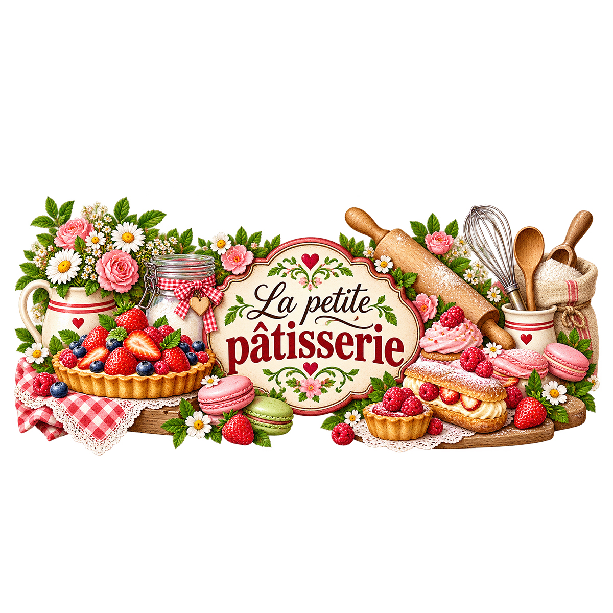 Pot � ustensiles en c�ramique la petite p�tisserie