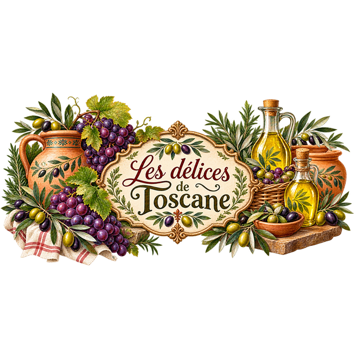 Pot � ustensiles en c�ramique les d�lices de Toscane