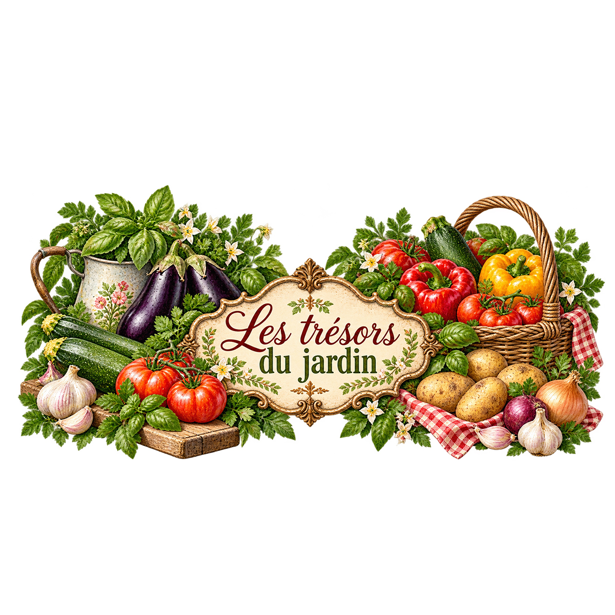 Pot � ustensiles en c�ramique les tr�sors du jardin