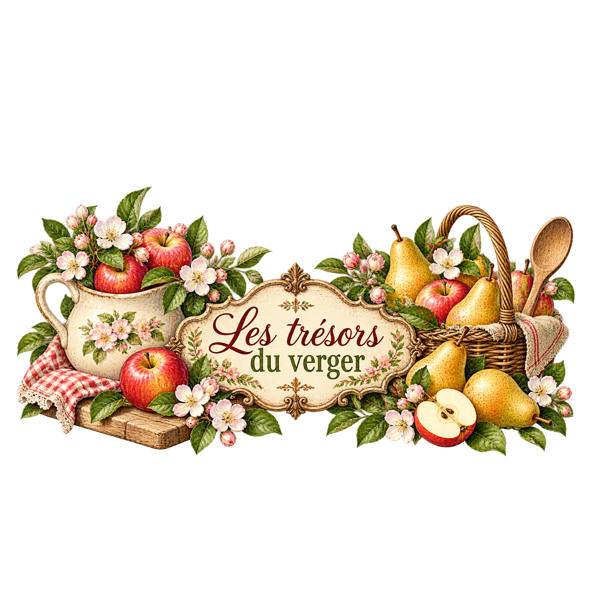 Pot � ustensiles en c�ramique les tr�sors du verger