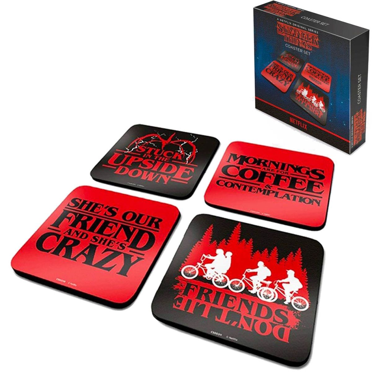 Set de 4 dessous de verres Stranger Things