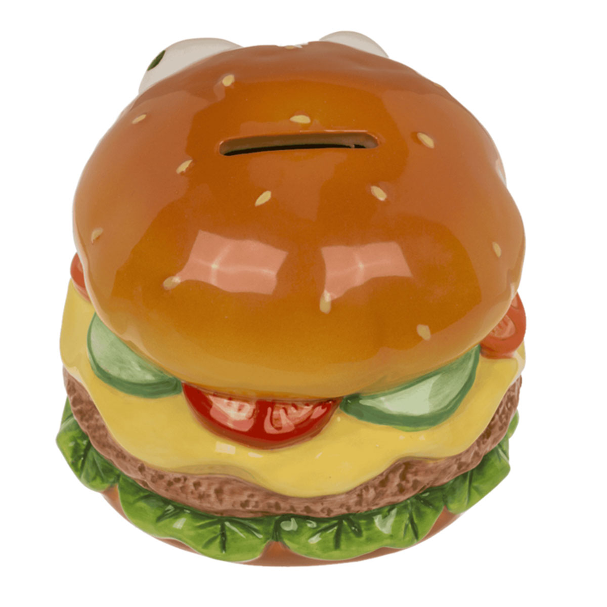 Tirelire Burger Rigolo � 12 x 11 cm