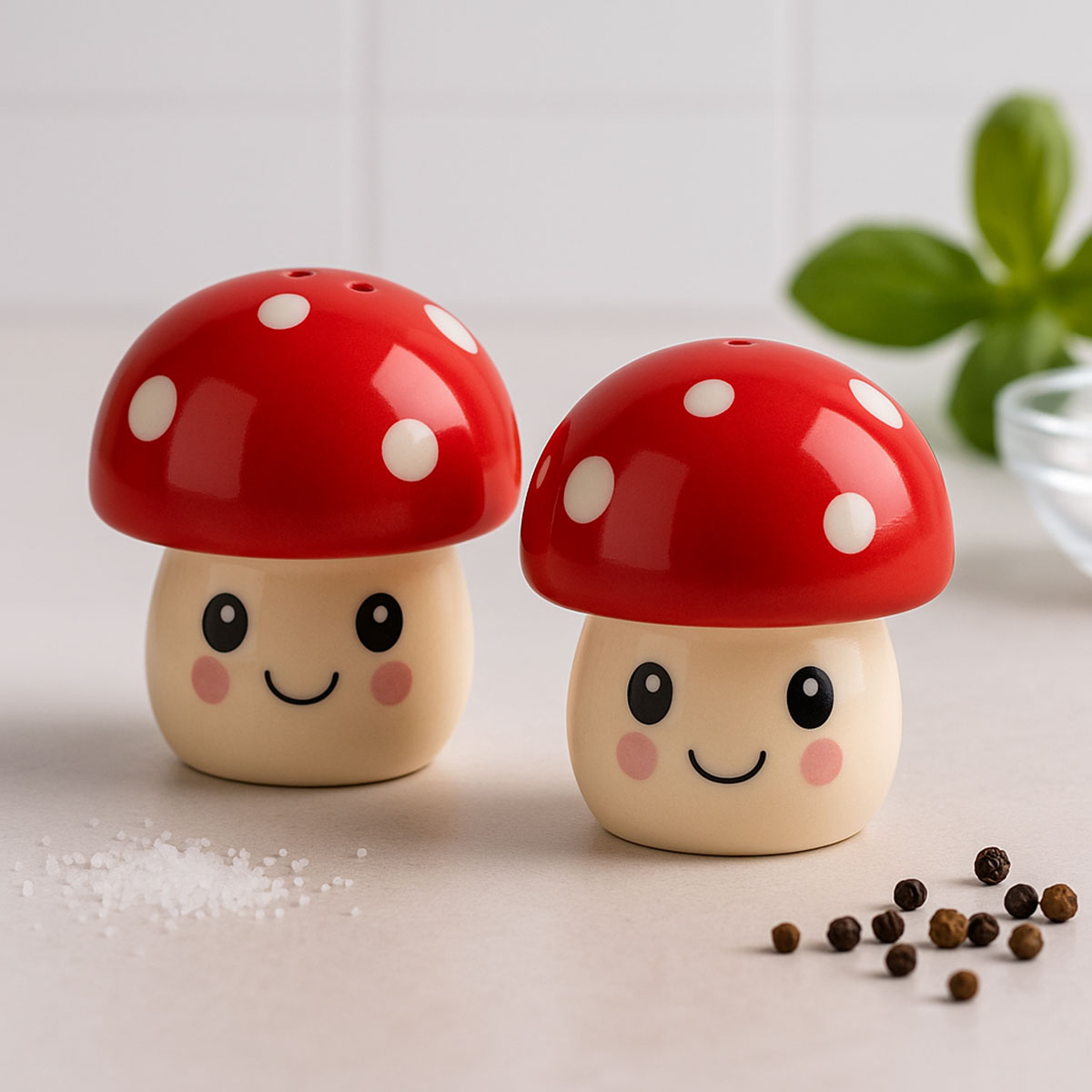 Salire et poivrire Champignons Kawaii