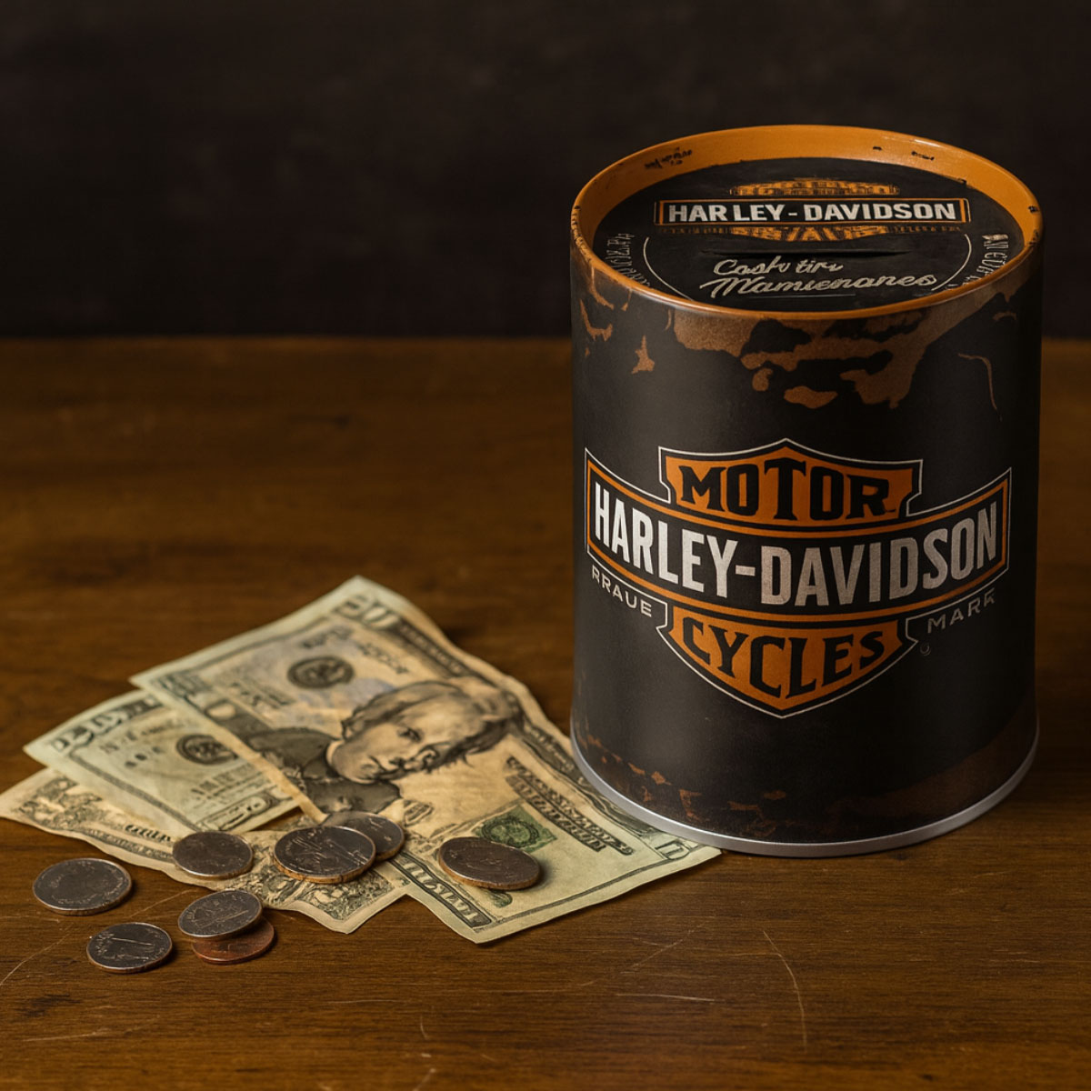Tirelire en m�tal Harley-Davidson Motor Cycles