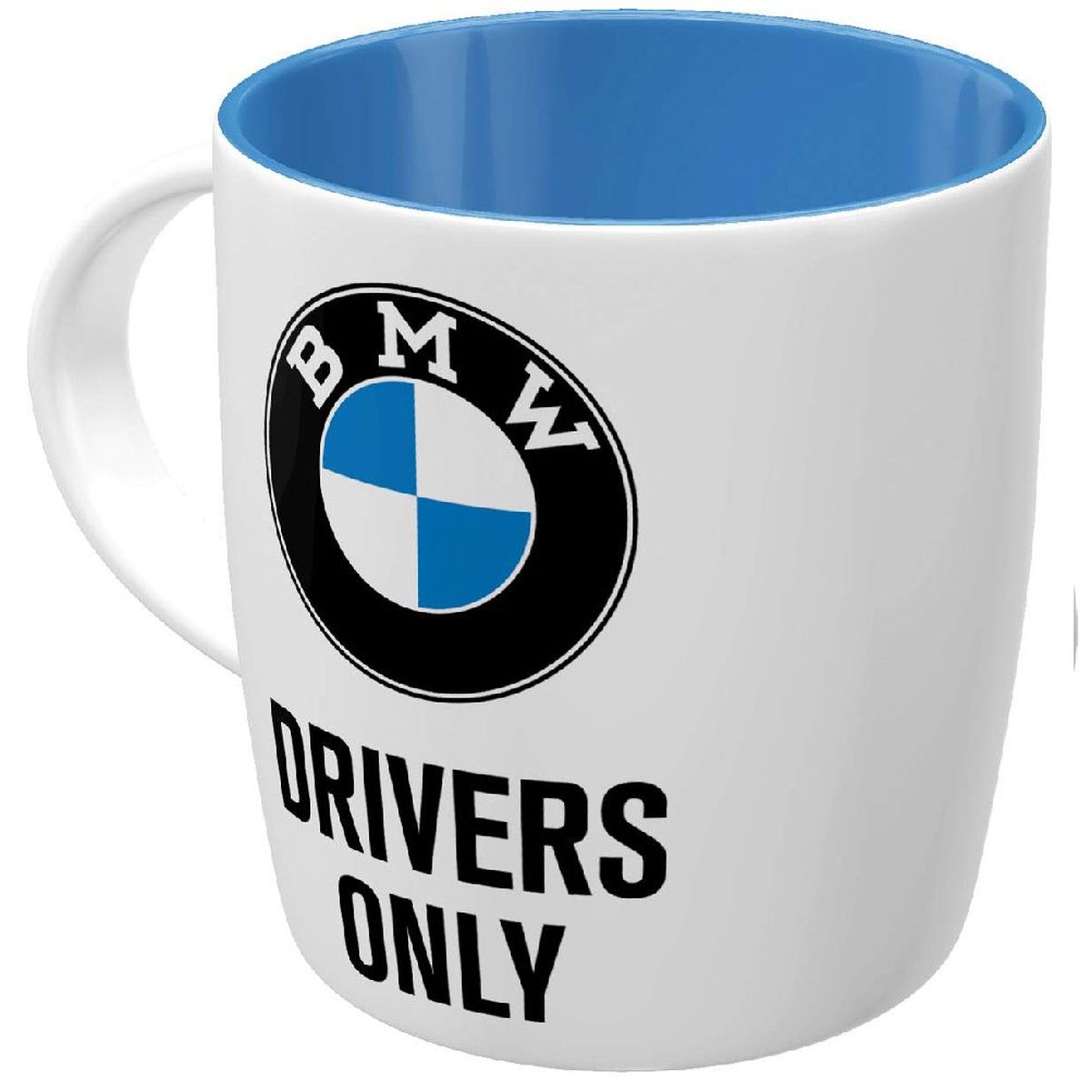 Mug BMW Drivers Only en c�ramique int�rieur bleu 340 ml