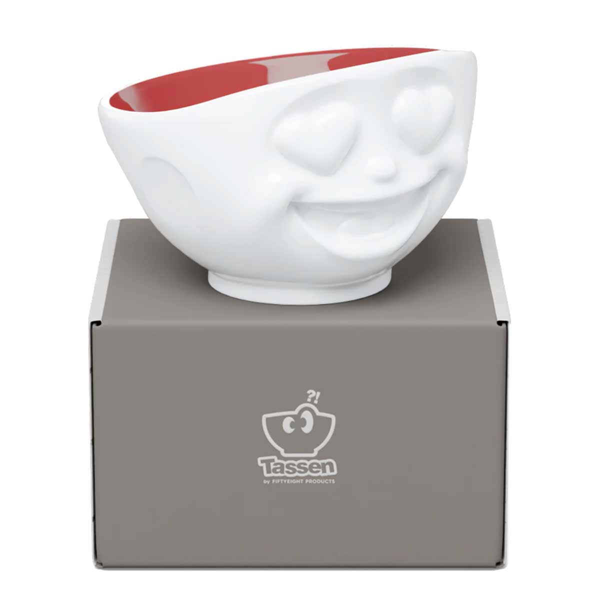 Bol Love Tassen en porcelaine htelire  Intrieur rouge