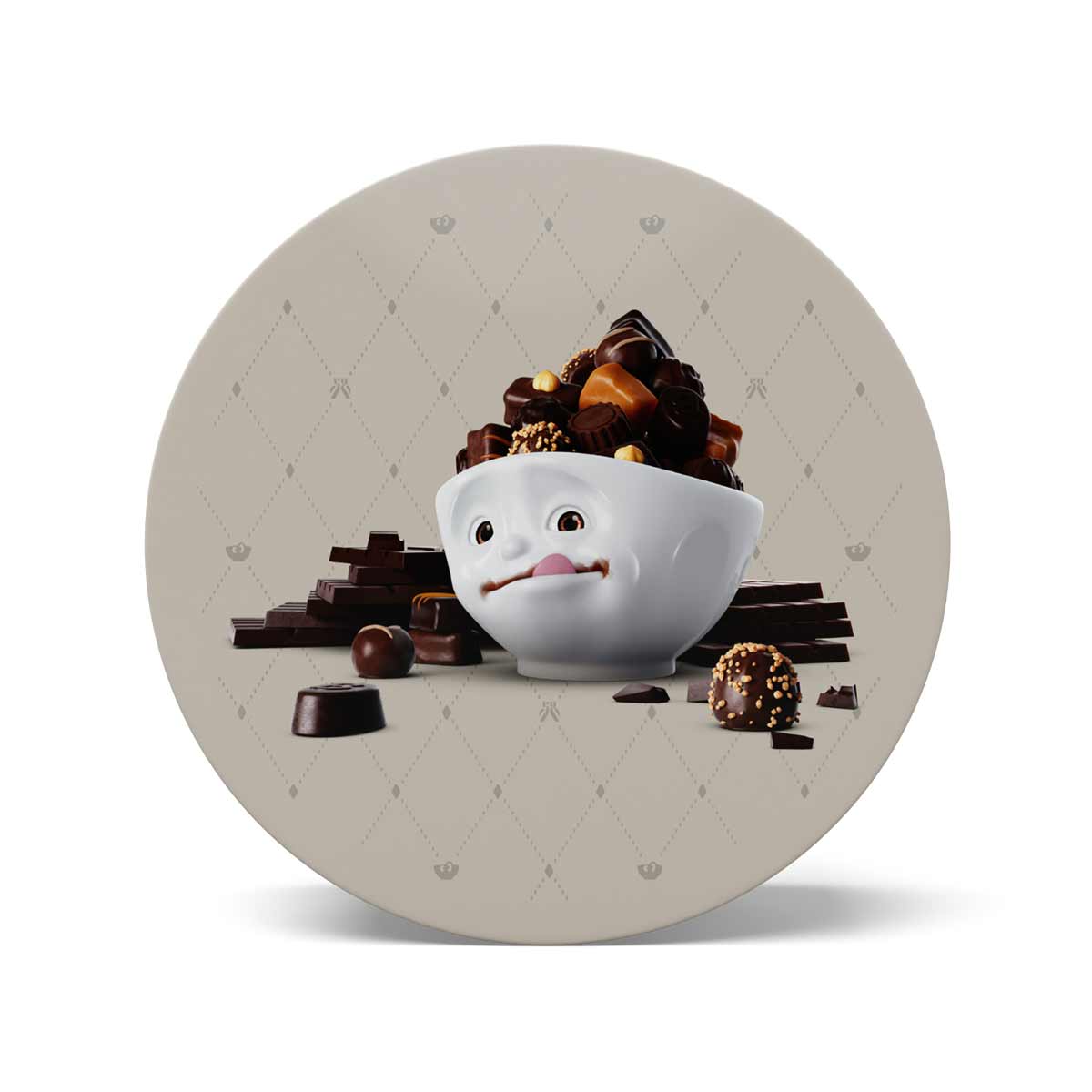 Boite ronde en mtal Tassen - Sweet Choco