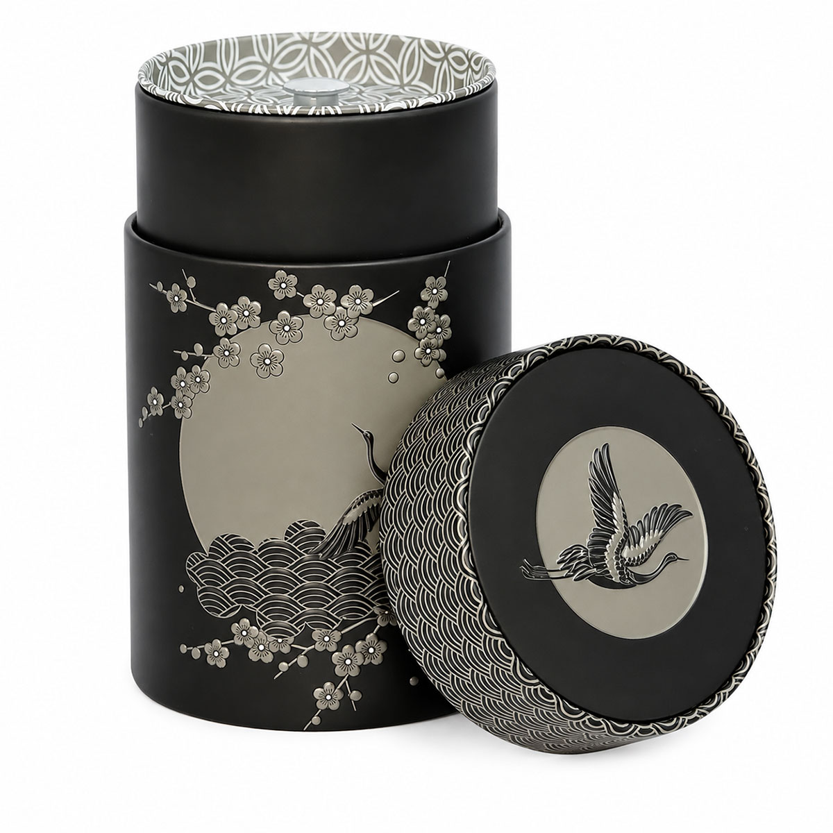 Bo�te � th� Komorebi noire grue japonaise 150 g