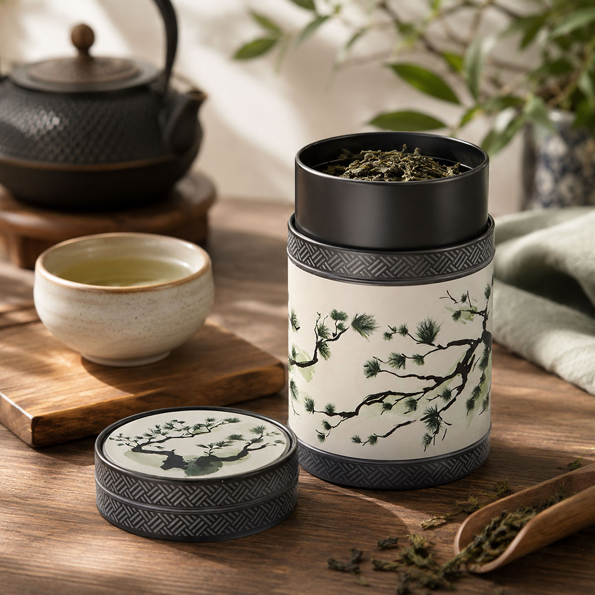 Bo�te � th� Akaashi pin japonais vert 150 g