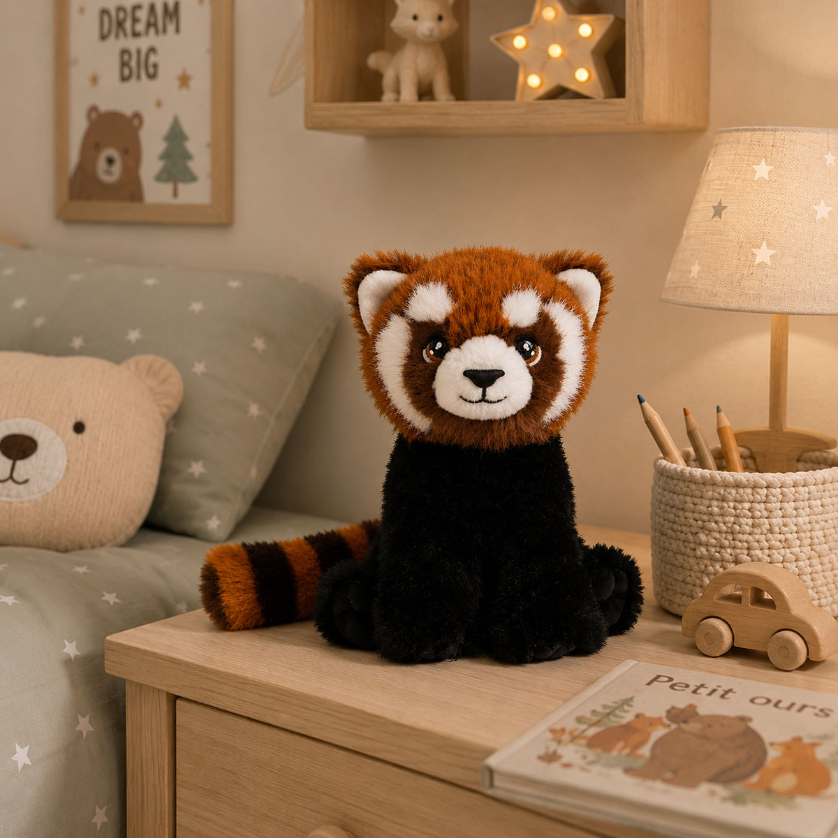 Peluche Panda Roux Keel ECO 20 cm � Douceur �coresponsable