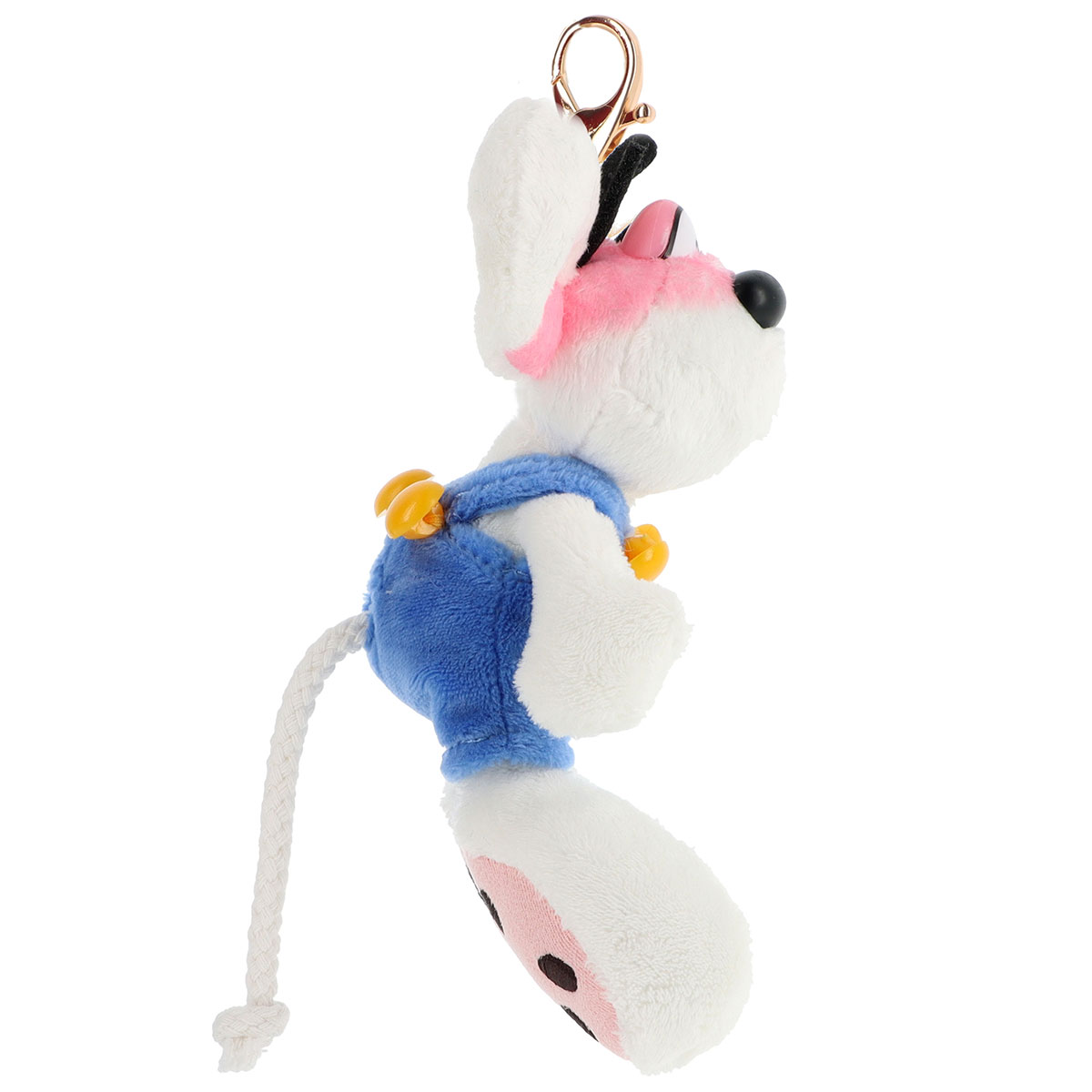 Porte-cls peluche Diddl en salopette bleue 15 cm