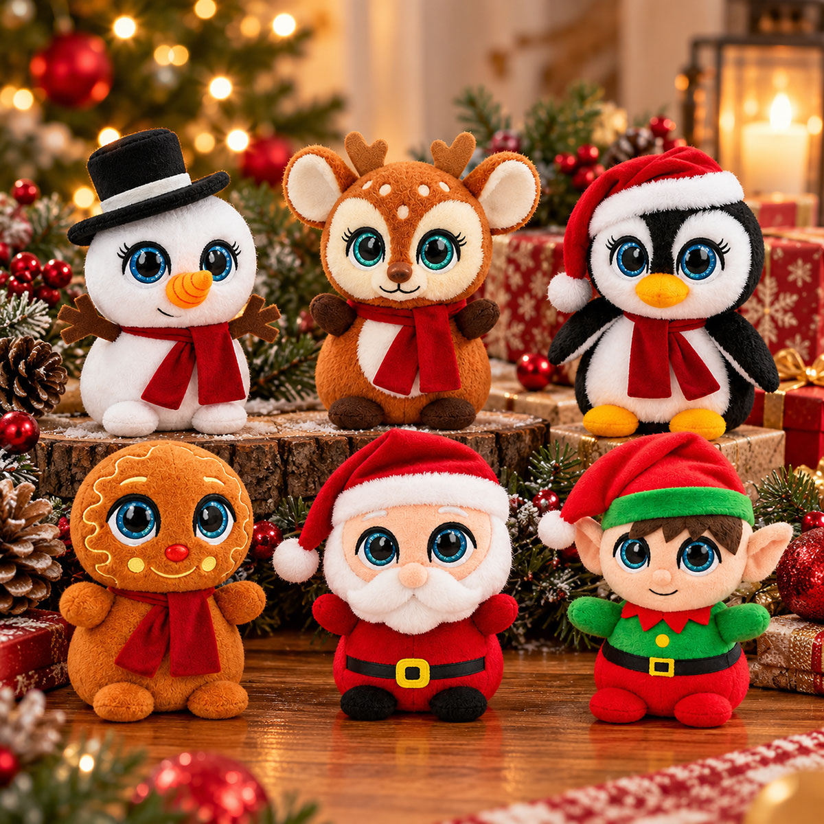 Mini peluche elfe de No�l Motsu Christmas 10 cm