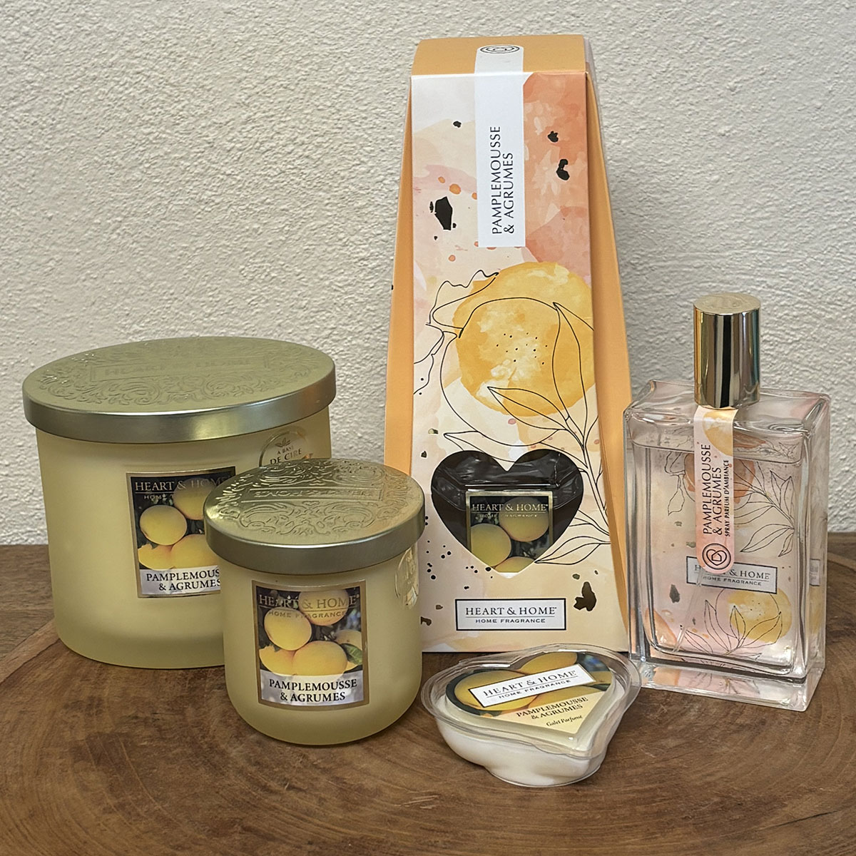 Galet  faire fondre Heart and Home - Pamplemousse et Agrumes