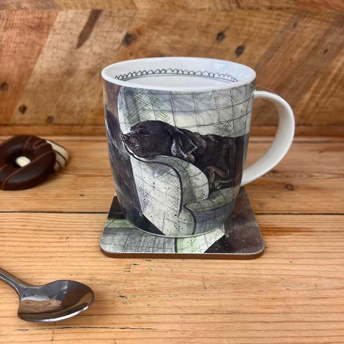 Mug en porcelaine Buddy le chien par Alex Clark
