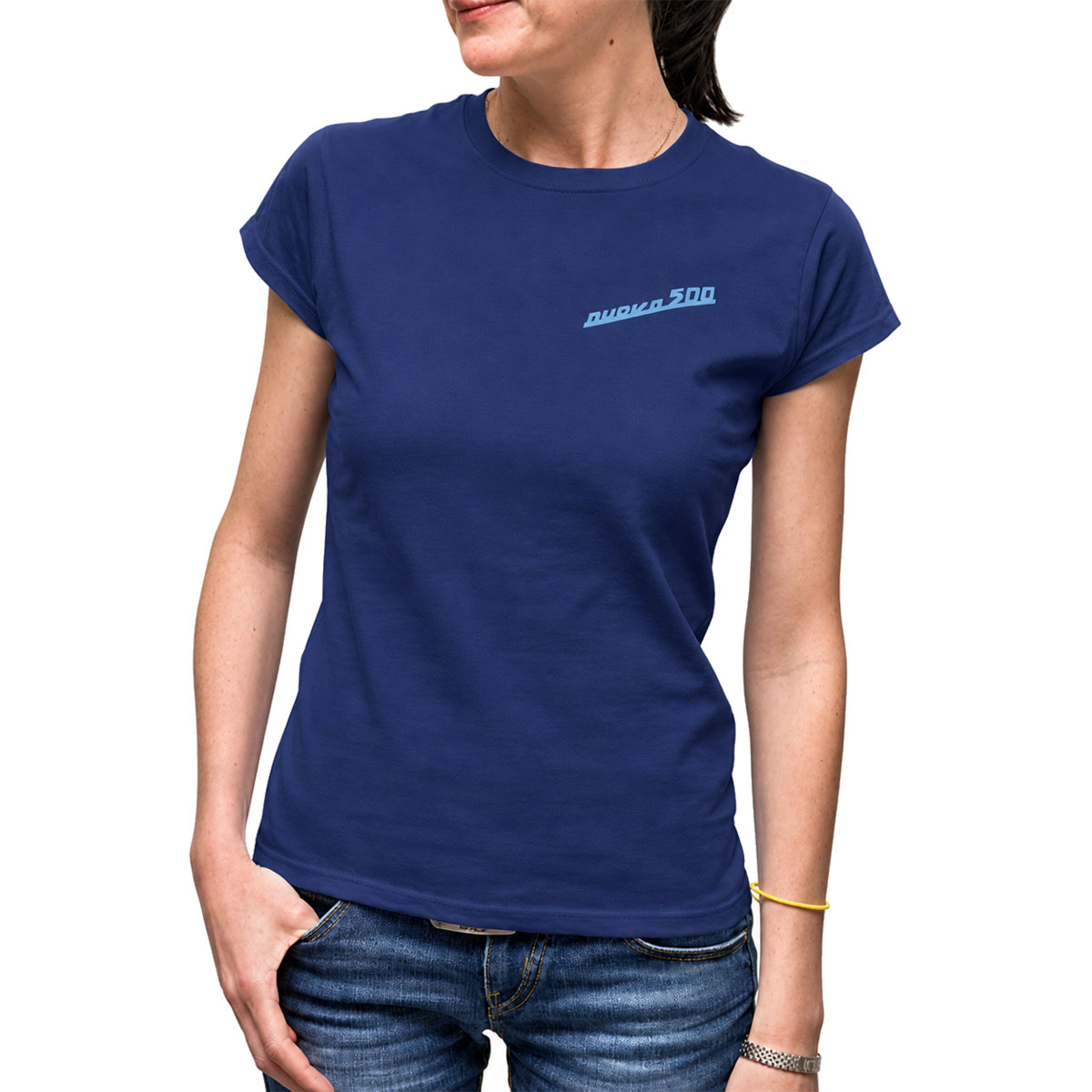 T-shirt femme Fiat 500 Marine � Taille M