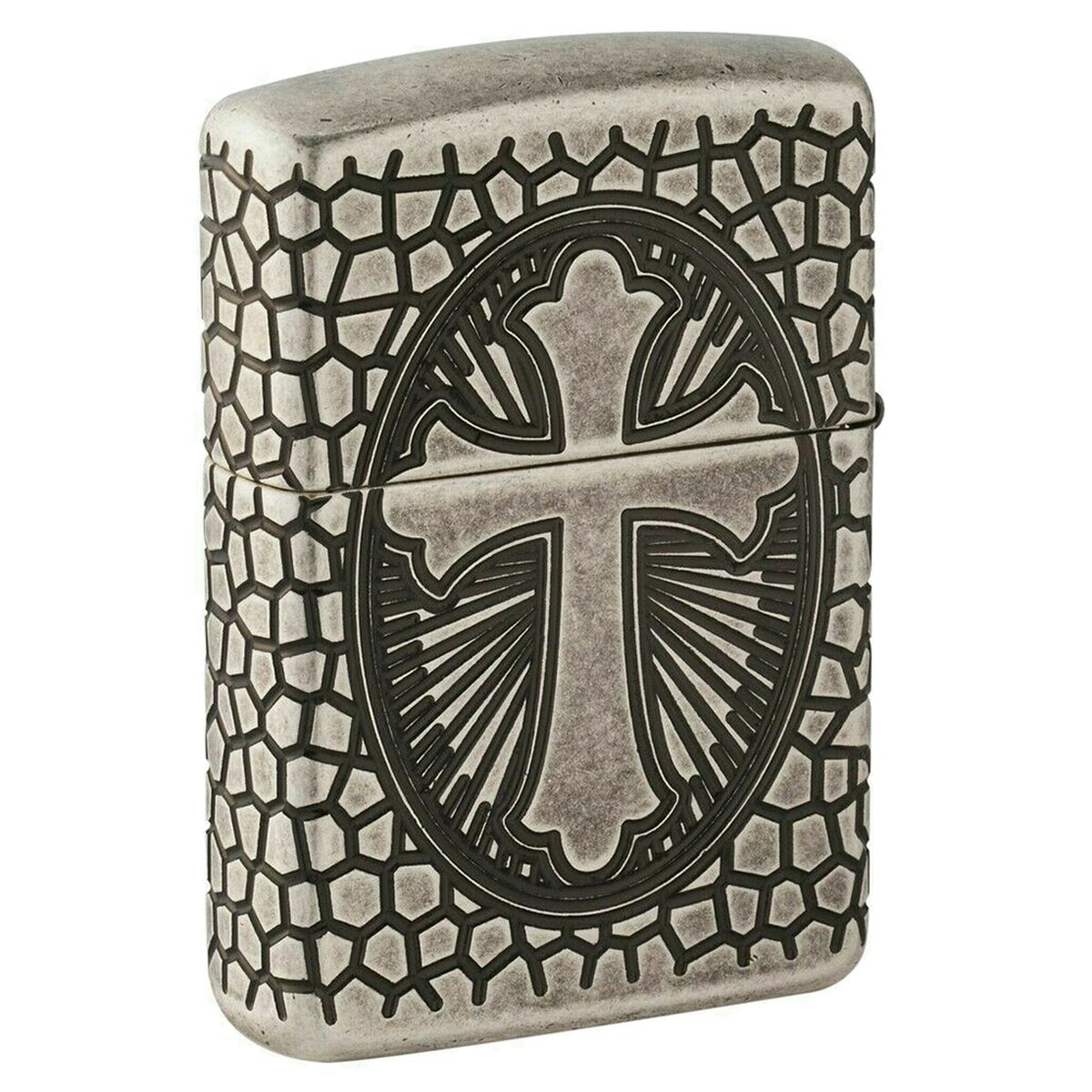 Zippo Briquet tempte Saint Christophe argent antique