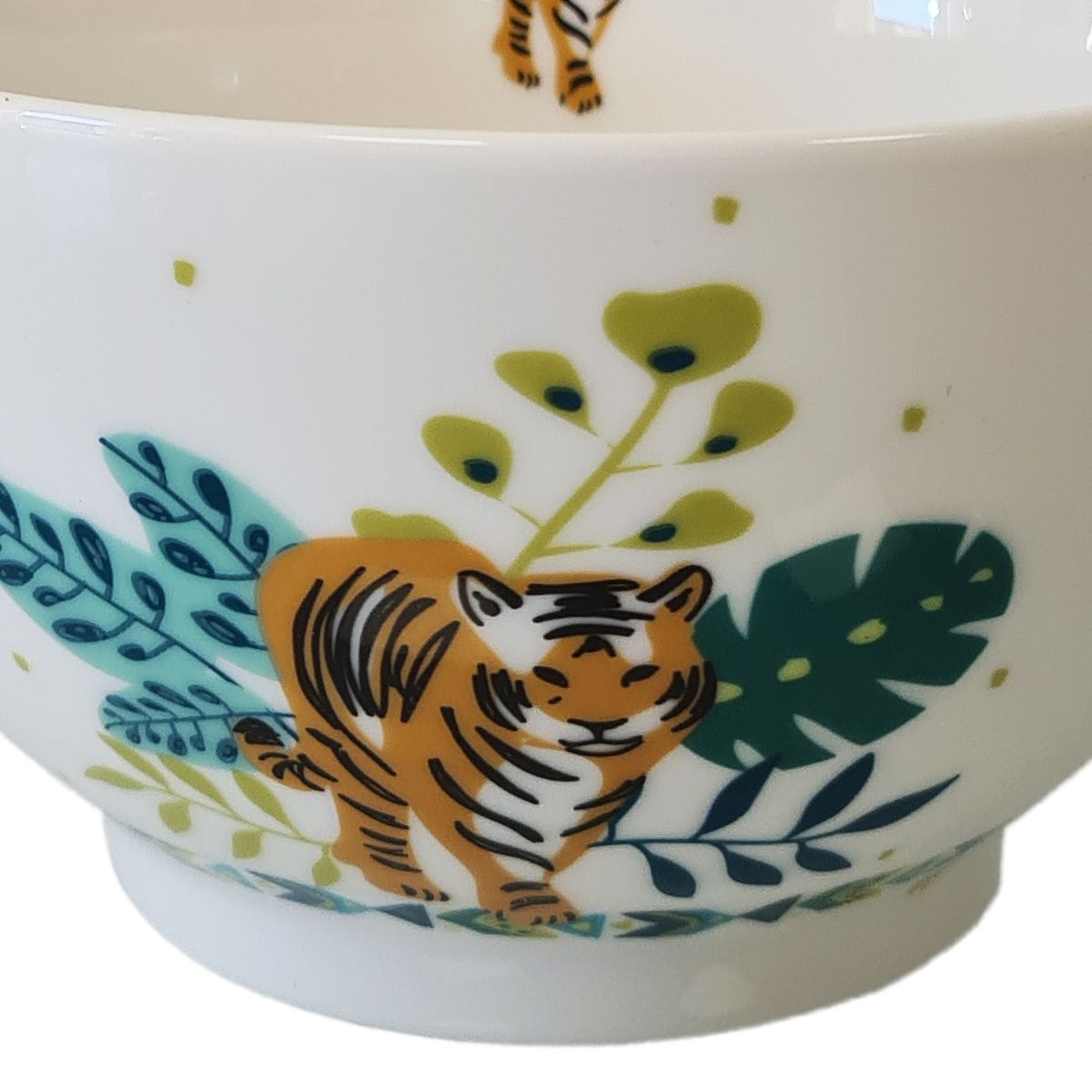 Bol TIGER - Tigre fond blanc en Porcelaine 480 ml