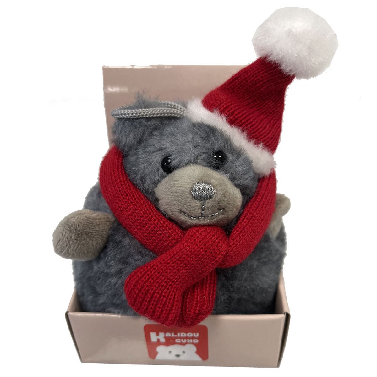 Peluche Boule Ornement de sapin - L'Ourson - 11 cm