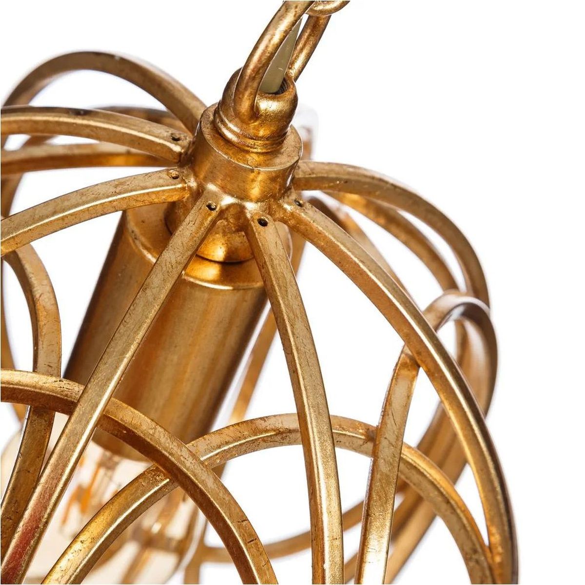 Lustre Sphre design en mtal dor 23 cm