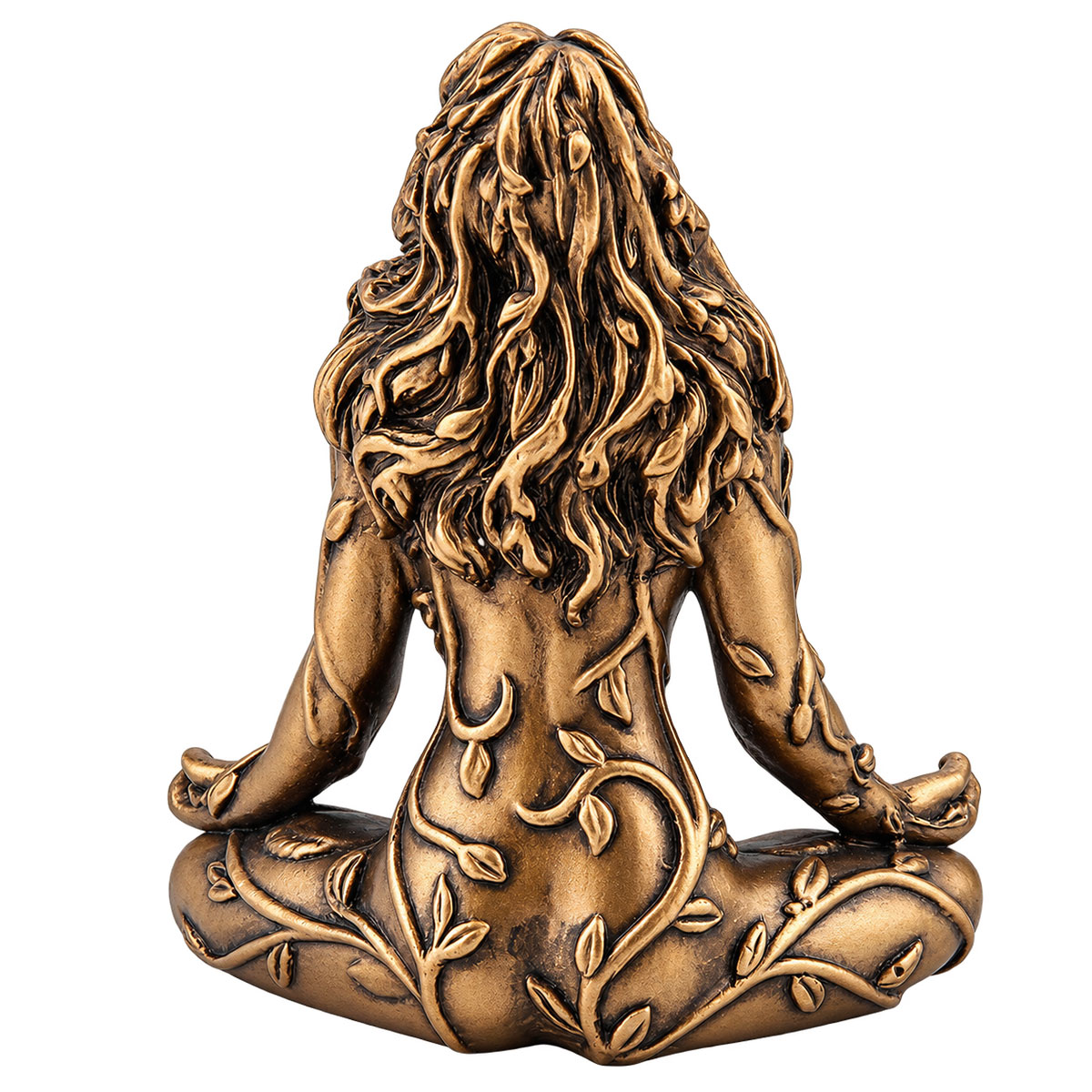 Petite figurine Ga�a d�esse de la Terre aspect bronze 6,5 cm