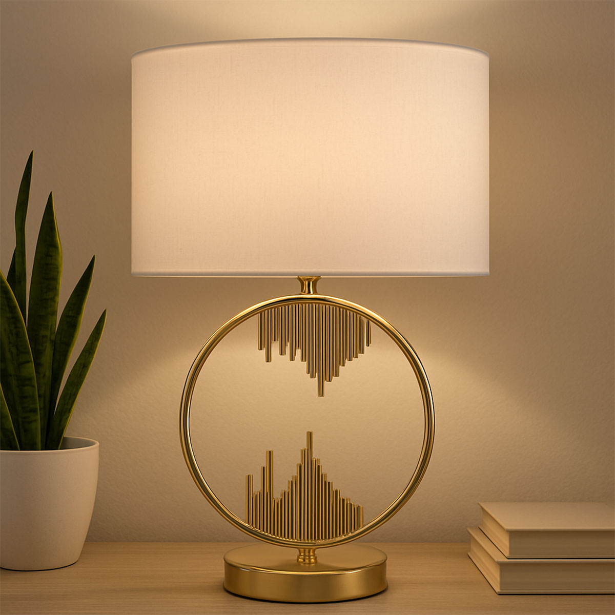 Lampe  poser Saida en mtal dor 46 cm
