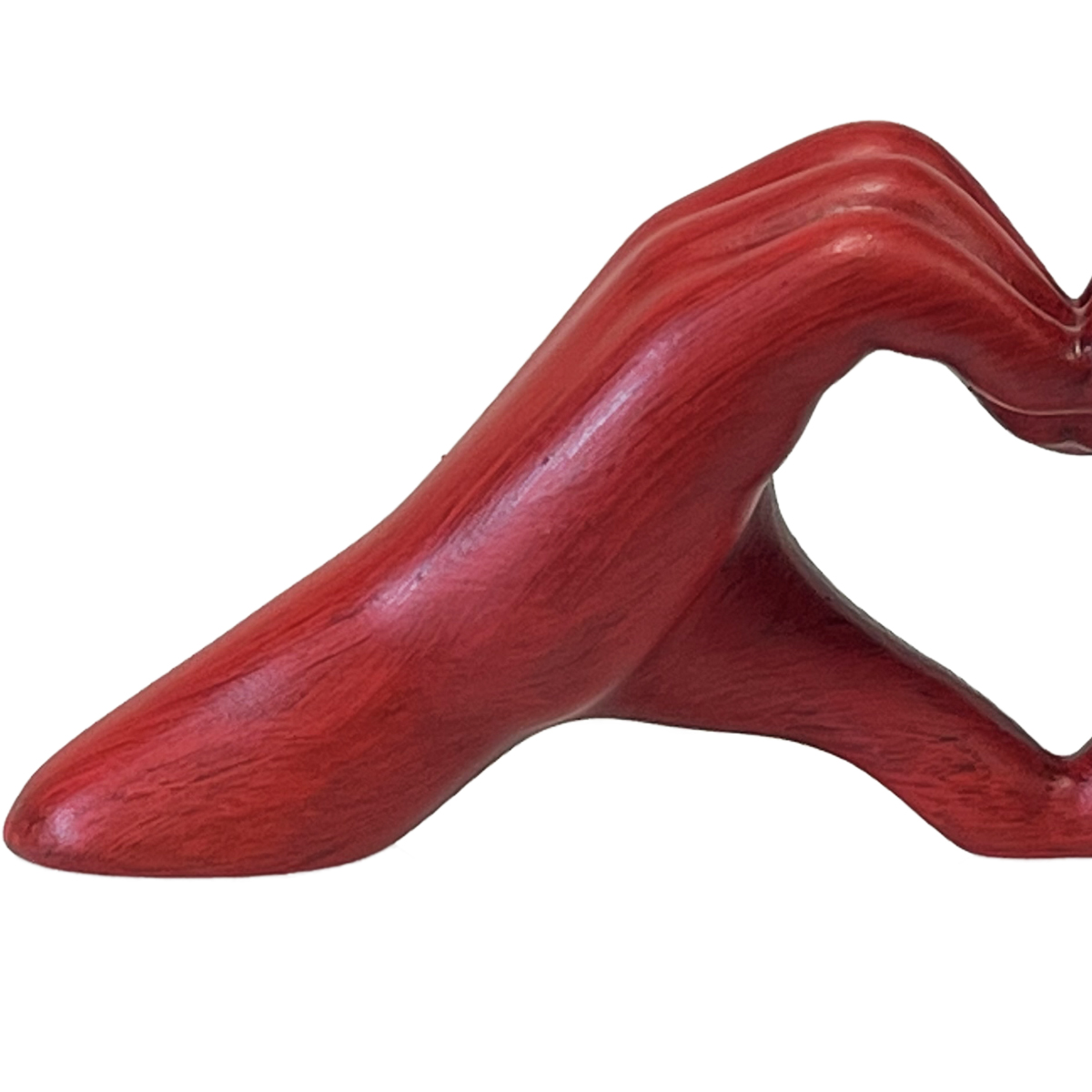 Mains en coeur en cramique modle rouge