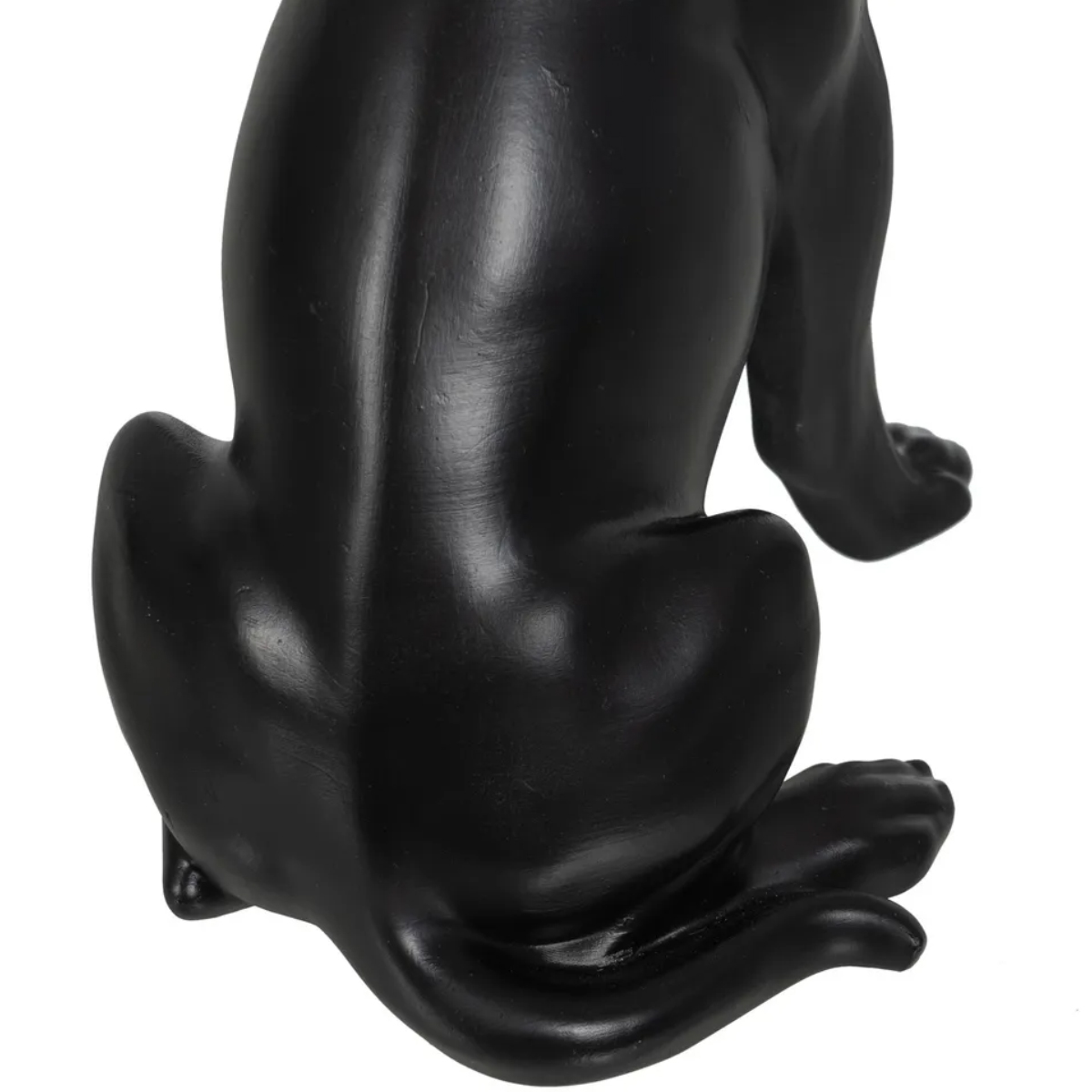 Figurine Chihuahua en rsine noire et or 25 cm