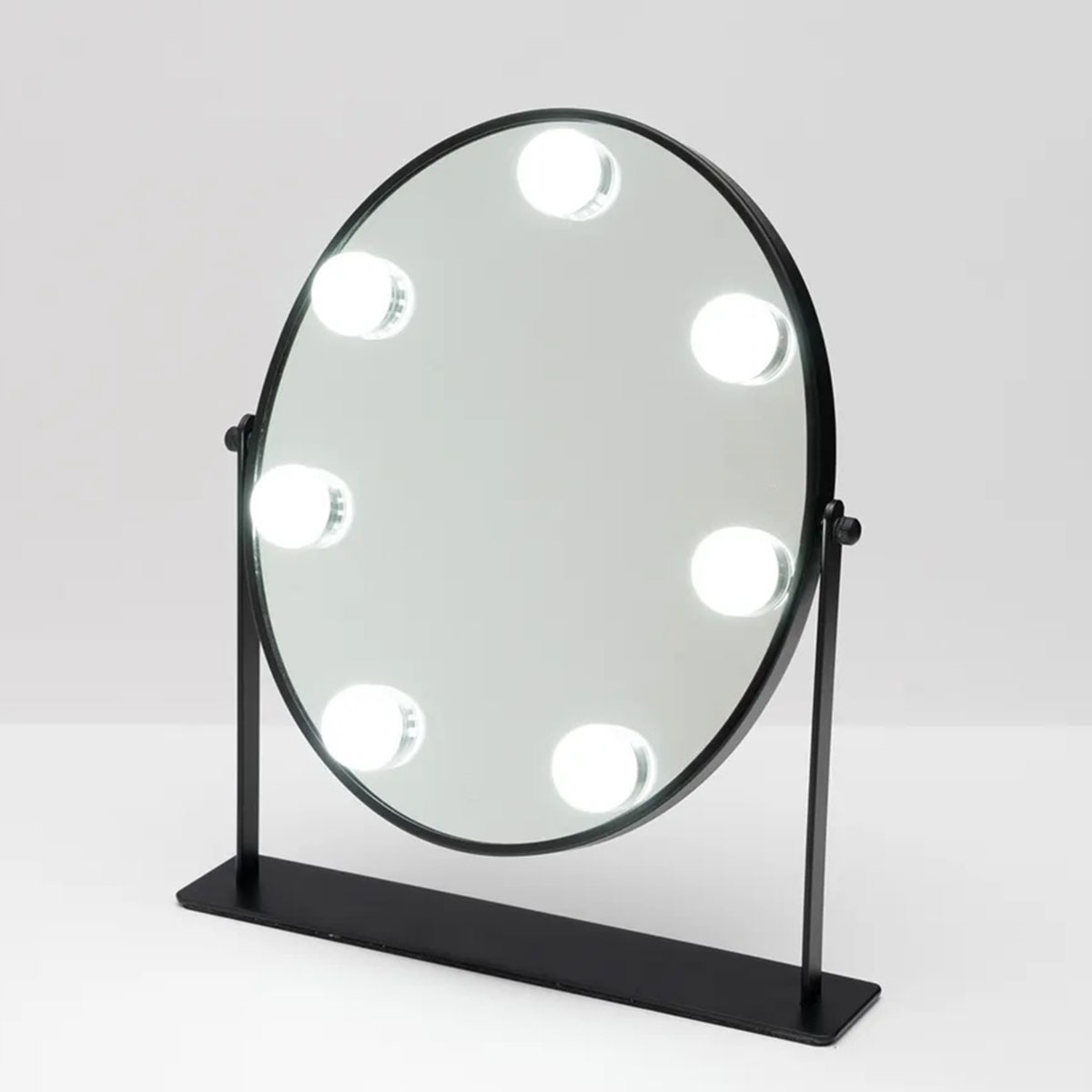 Miroir vanity LED noir avec 8 lumi�res