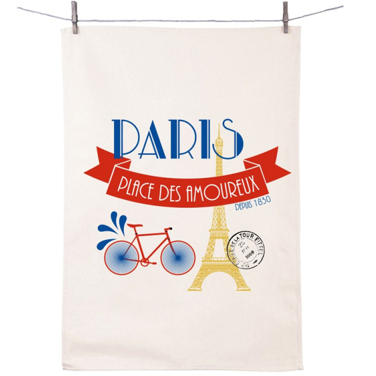 Torchon Paris vlo - 50 x 70 cm