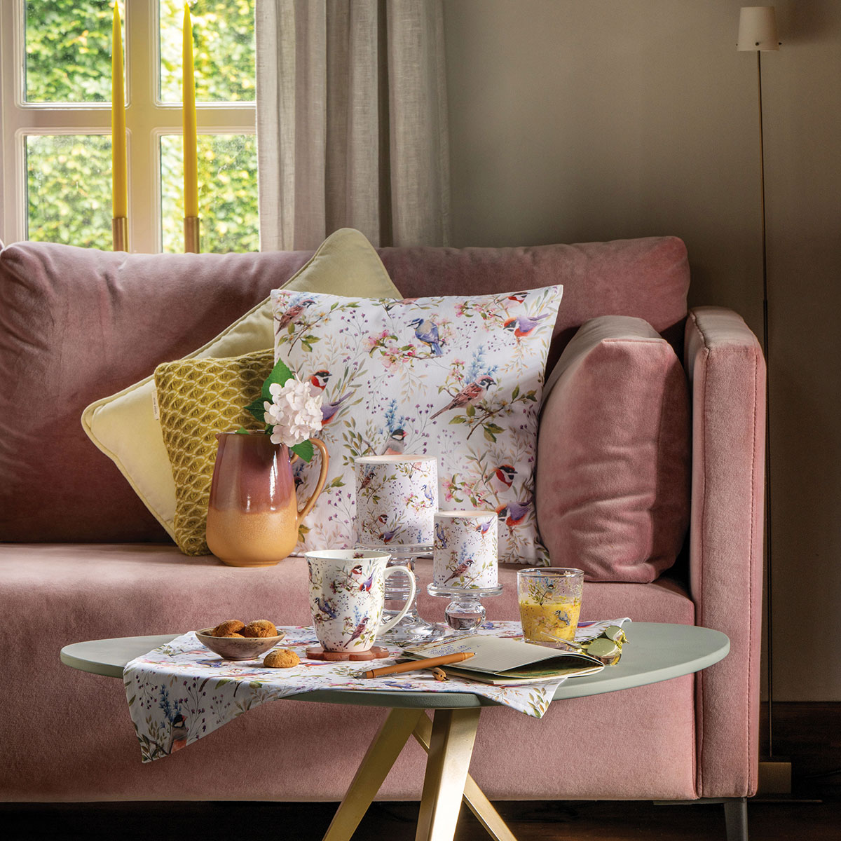 Mug oiseaux du jardin en porcelaine fine 400 ml