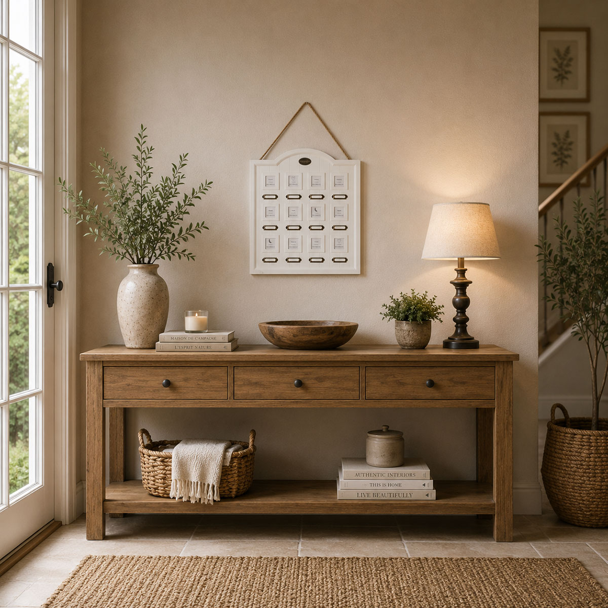 Cadre photo en bois blanc 12 vues