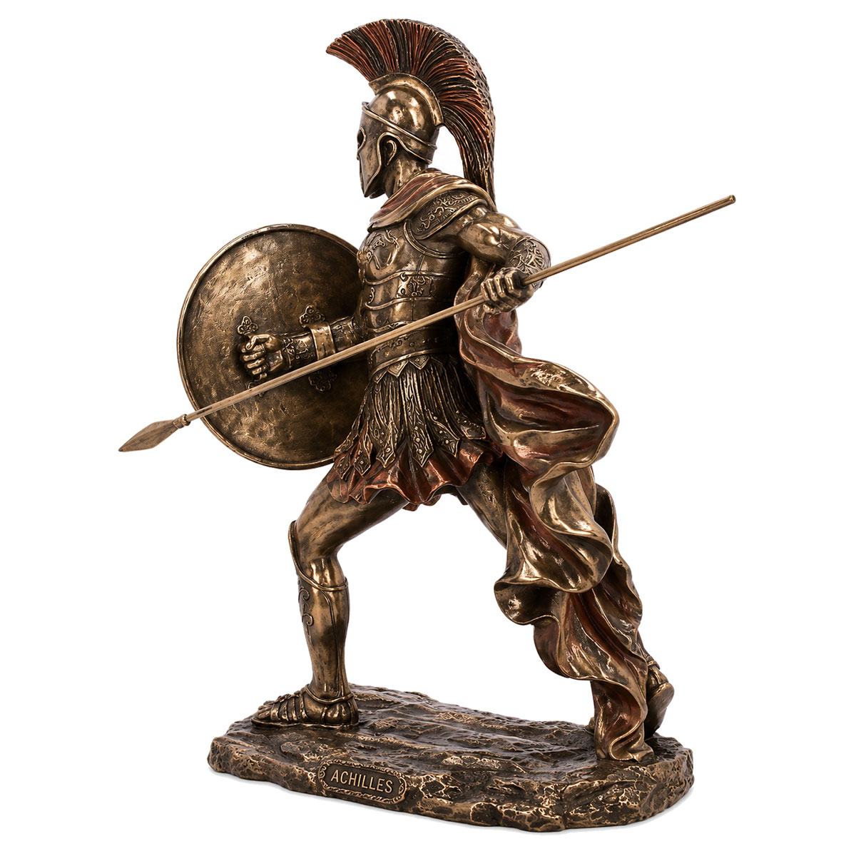 Statue Achille en r�sine aspect bronze 28,5 cm