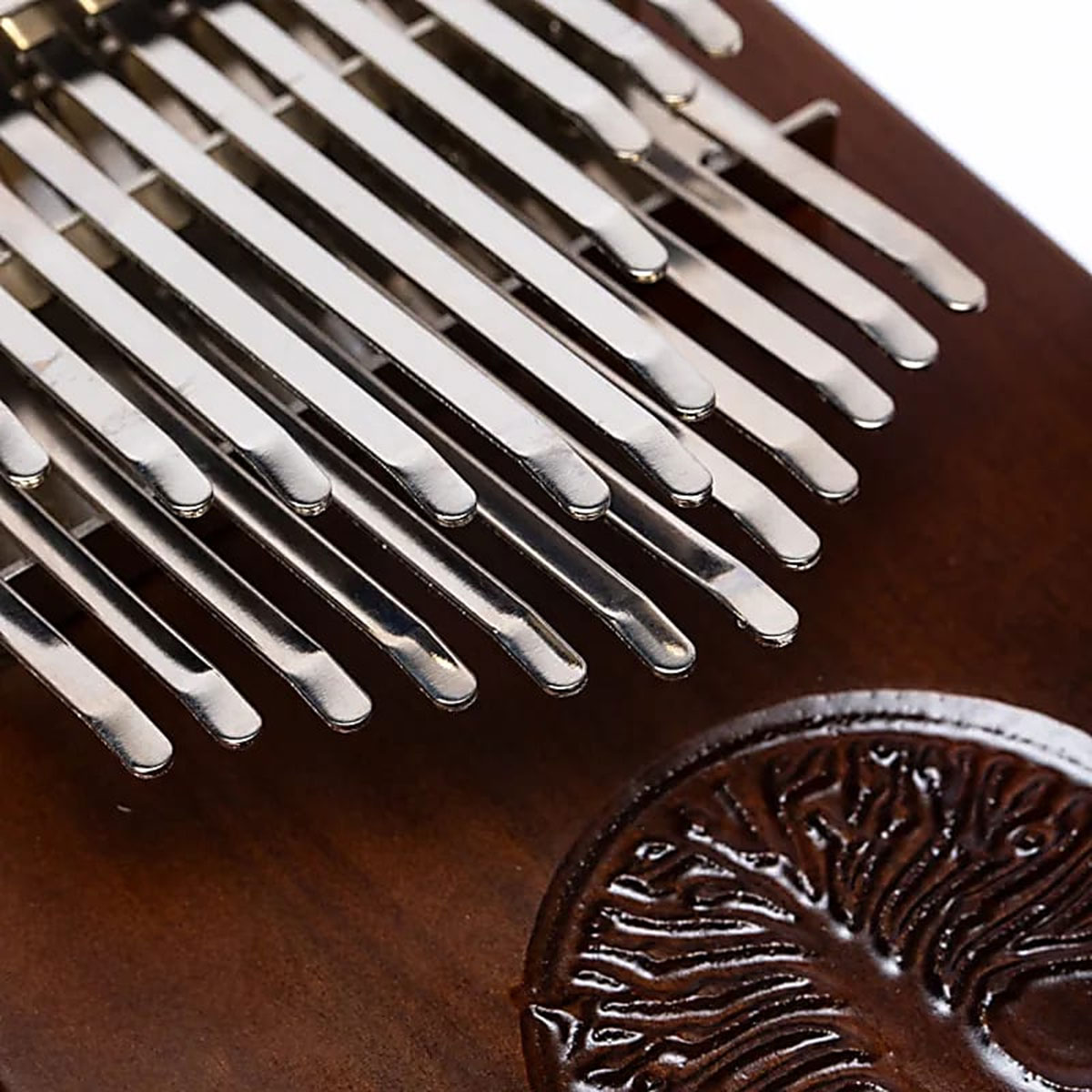 Hluru Kalimba 24 touches noyer avec Arbre de Vie