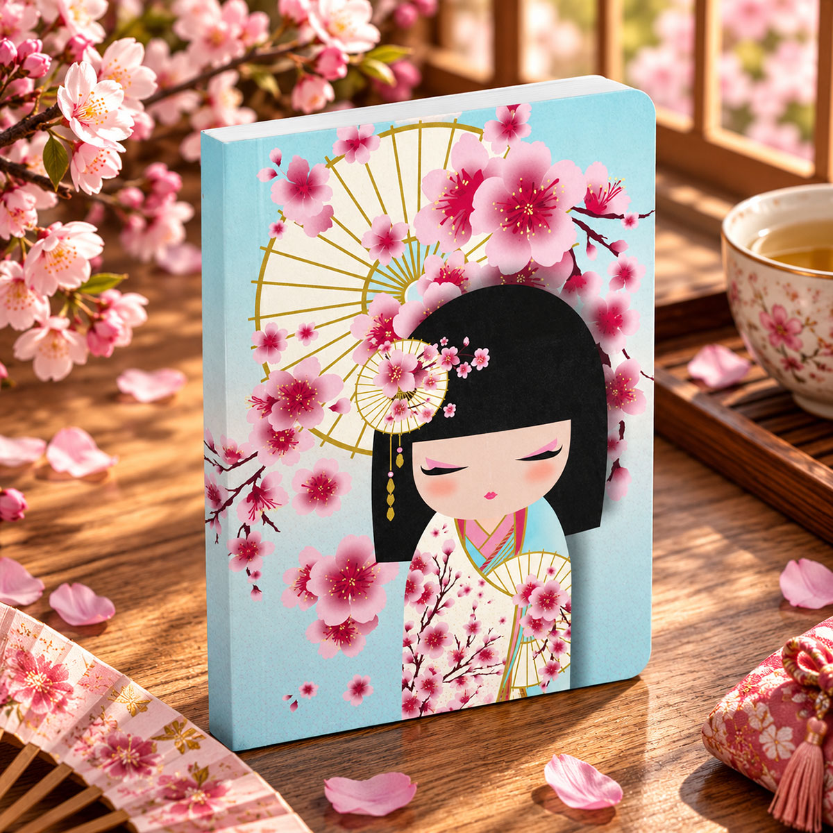 Carnet A6 Kimmidoll Sakura 192 pages fleurs de cerisier