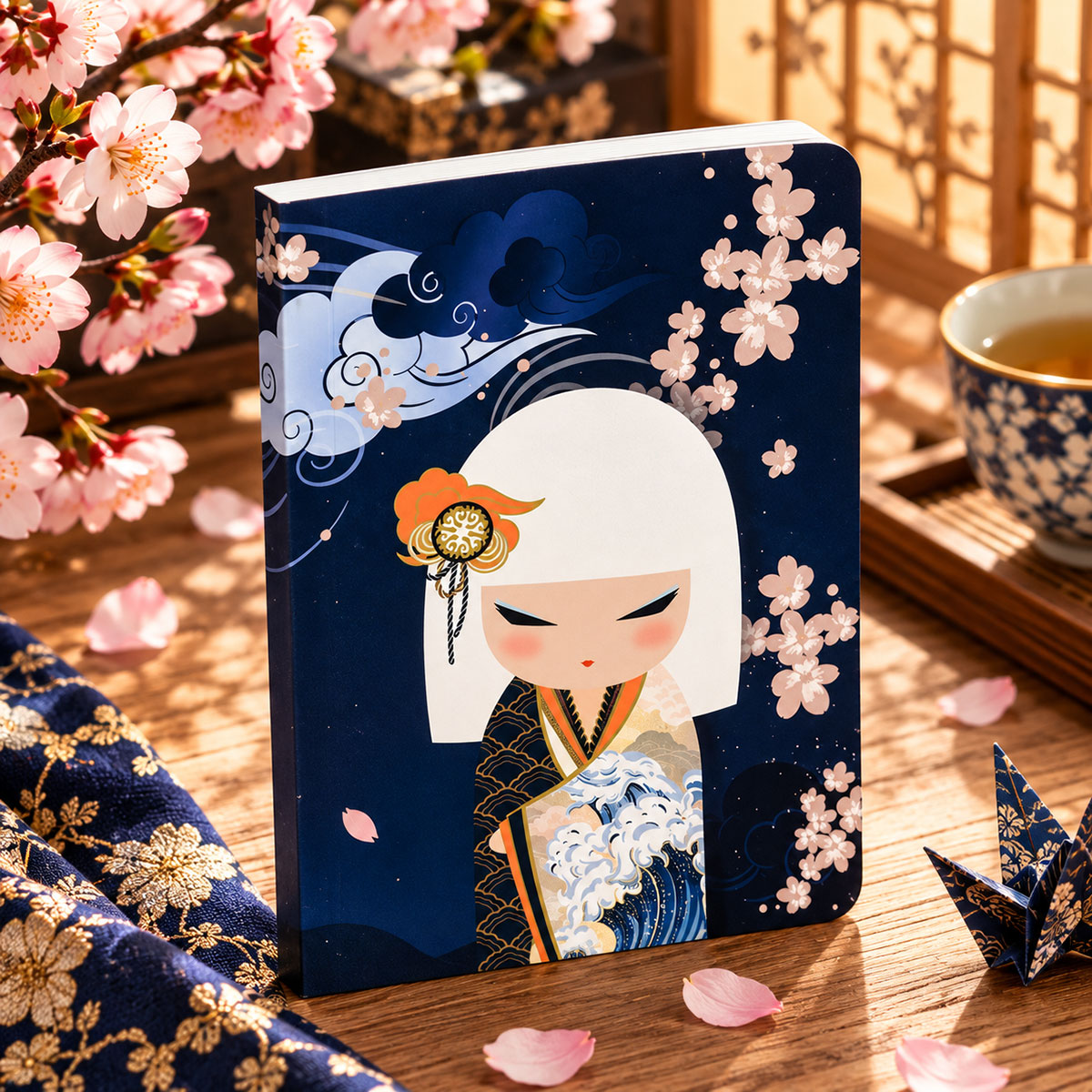 Carnet A6 Kimmidoll Minami 192 pages fleurs japonaises