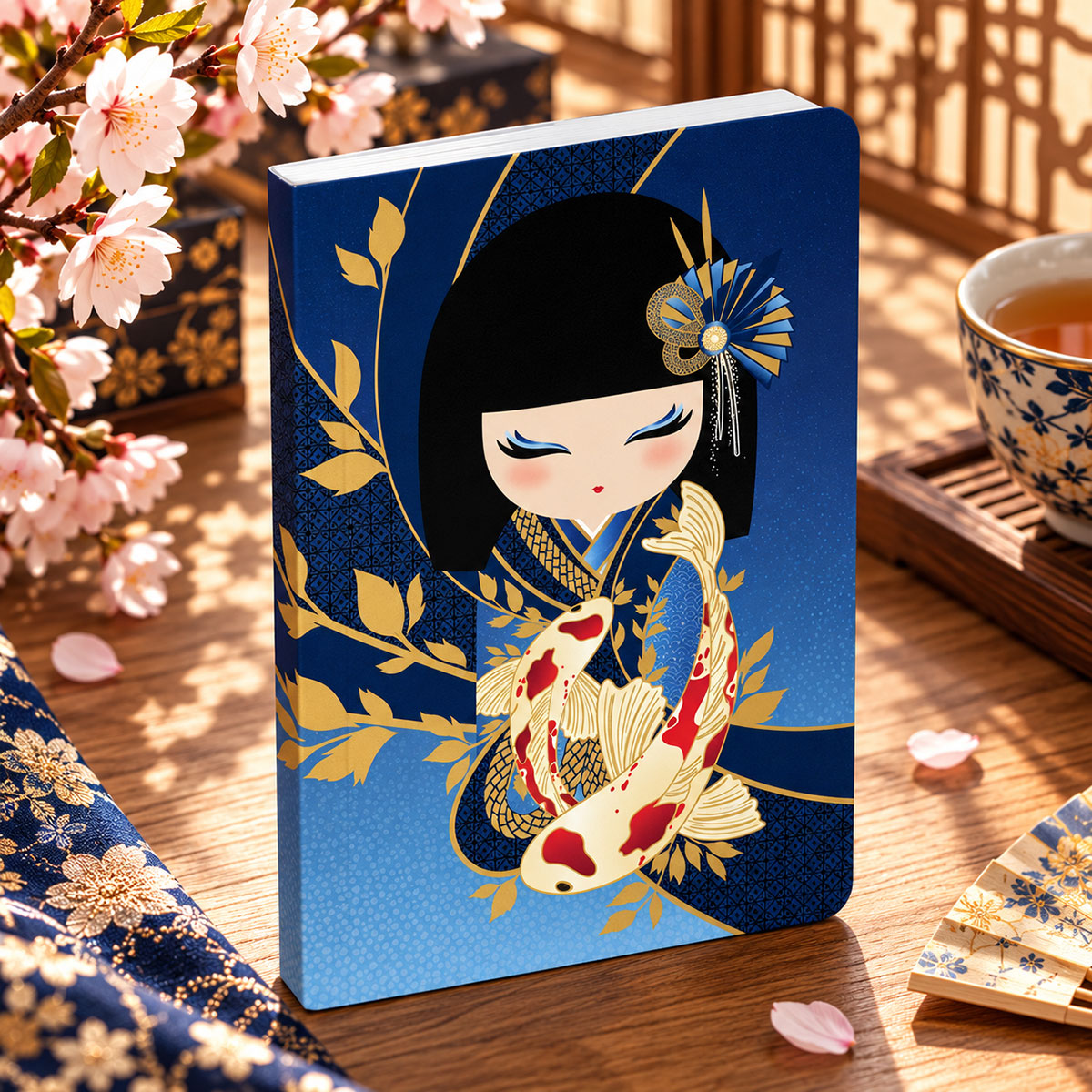 Carnet A6 Kimmidoll Rikiyo 192 pages carpes ko� japonaises