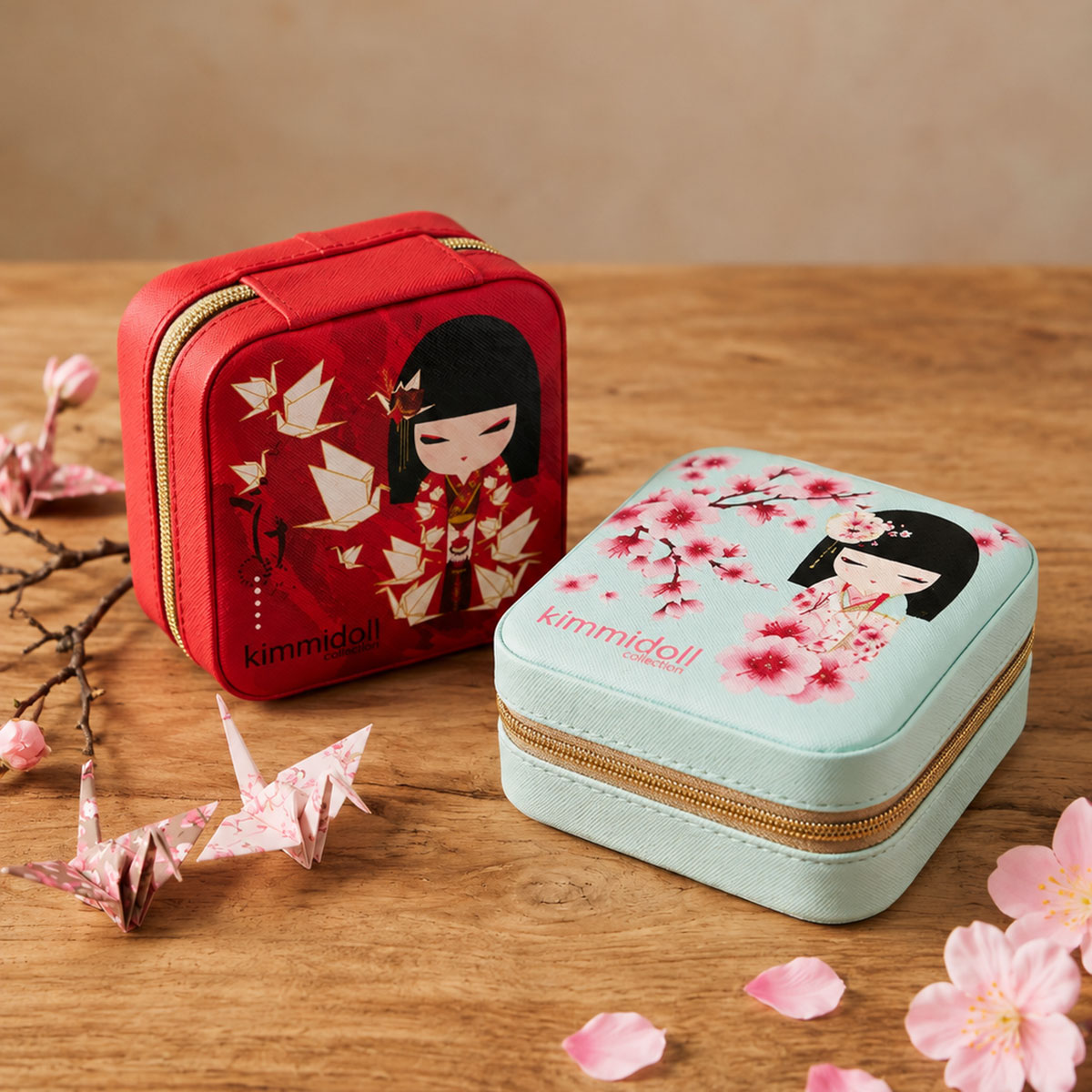 Petite bo�te � bijoux Kimmidoll Nozomi rouge 10 cm