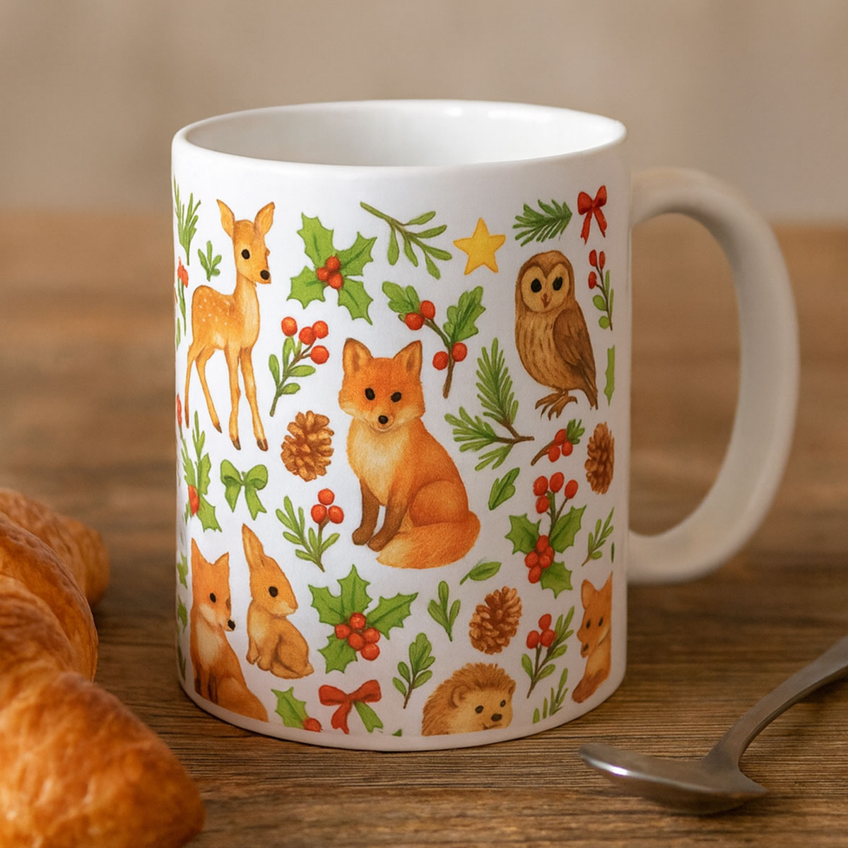 Mug animaux de la fort  Collection Nol - 325 ml