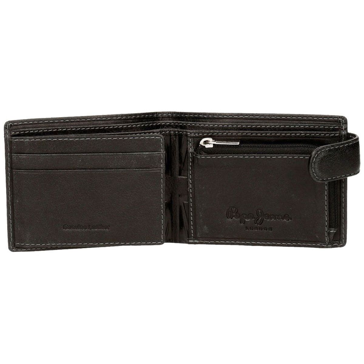 Portefeuille Homme Pepe Jeans En Cuir De Vachette - Camel, Dimensions 9.5x12.5x1 Cm