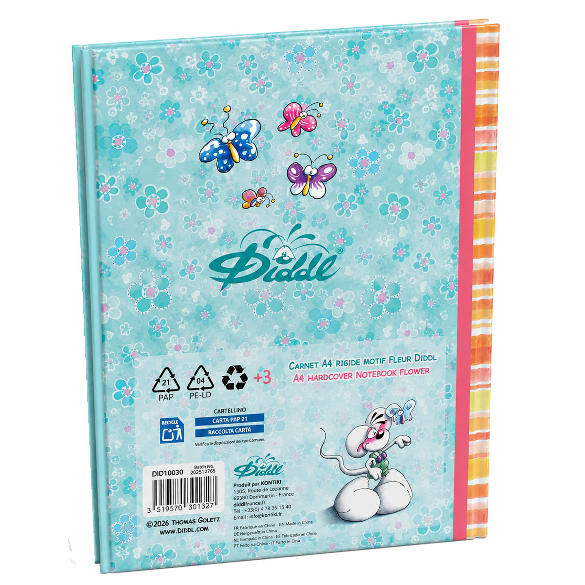 Cahier � Spirale A5 Diddlina Rose 80 Pages