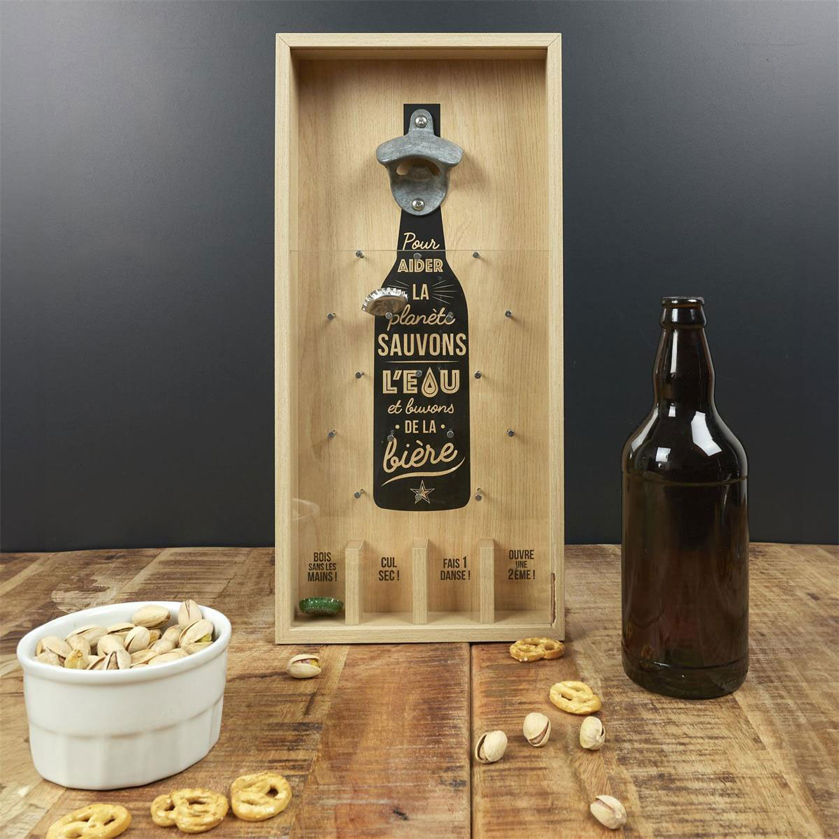 Dcapsuleur mural jeu pinko en bois