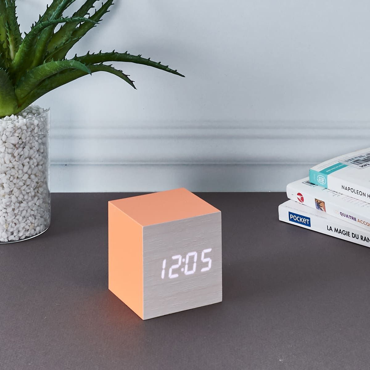 Rveil cube color bloc Orange