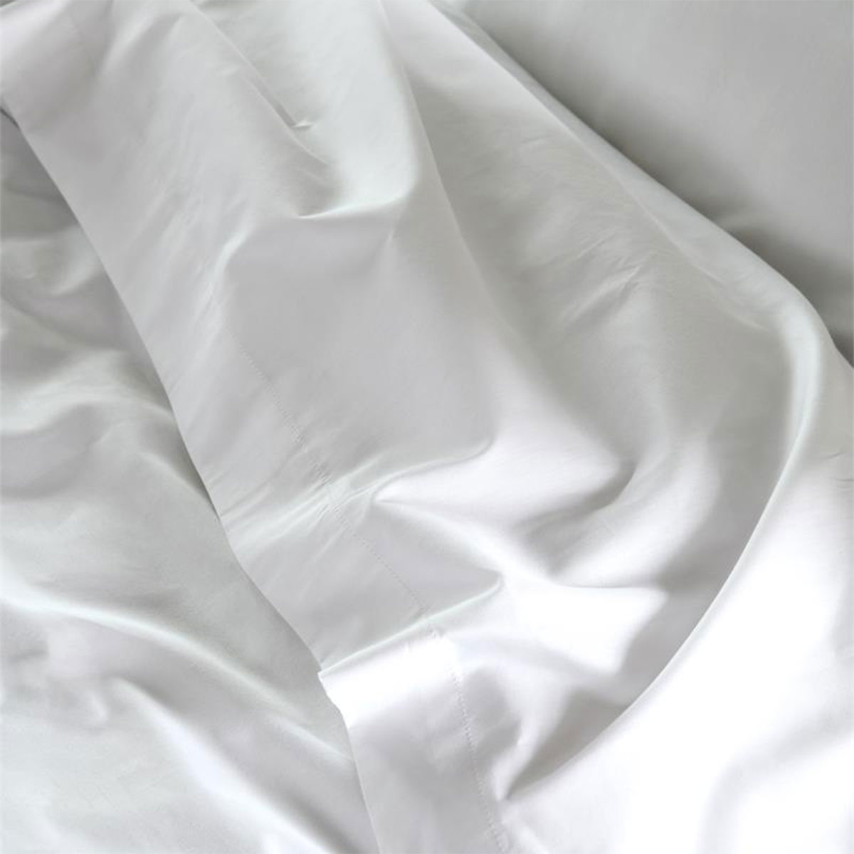 Taie de traversin lyse 45 x 185 cm en percale de coton  Blanc