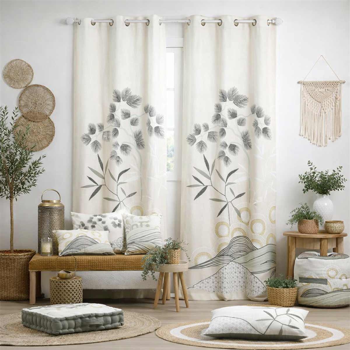 Rideau Yuki naturel 140 x 260 cm