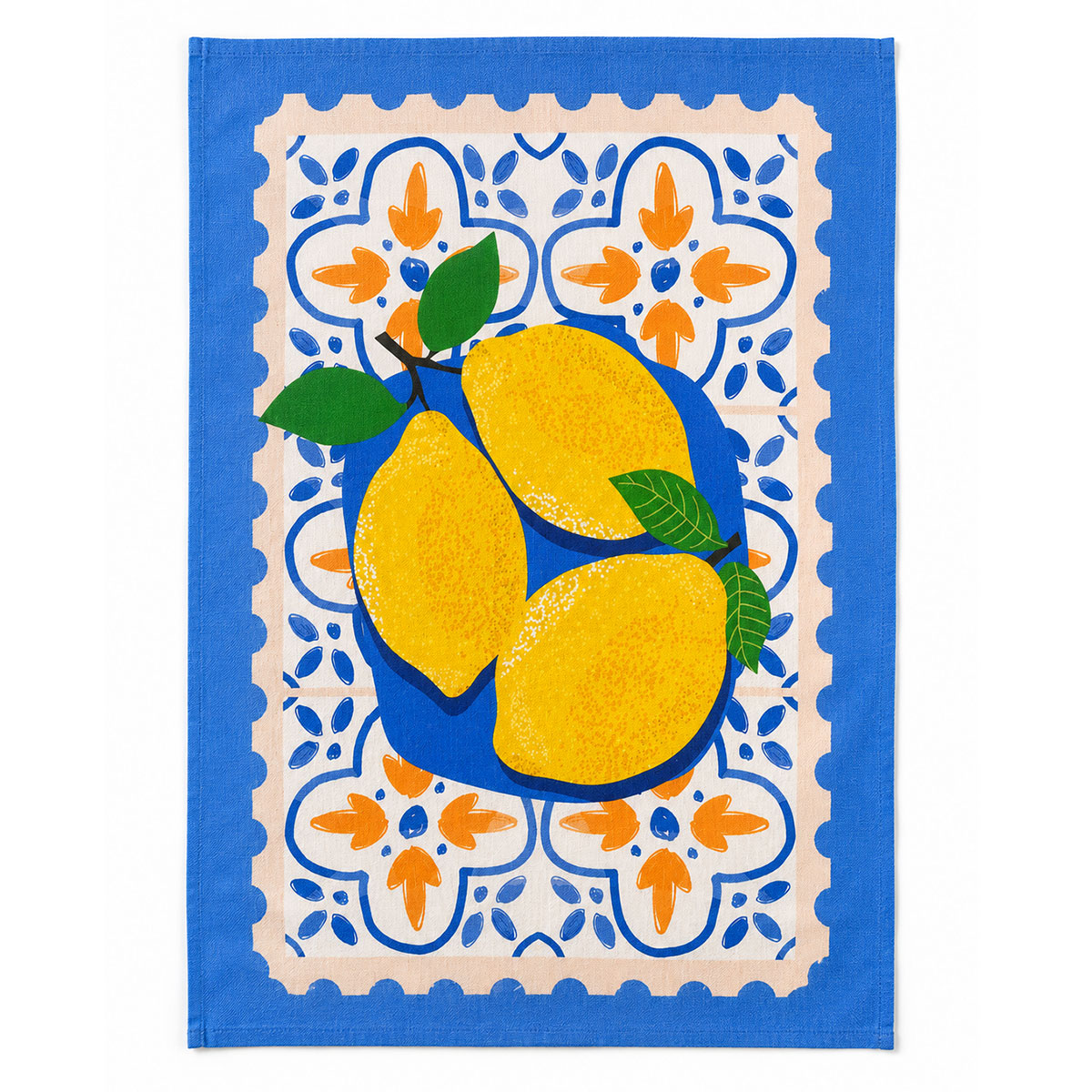Lot de 3 torchons Citrons 50 x 70 cm  � Fabriqu� au Portugal