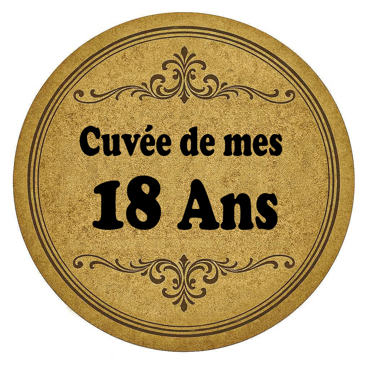 Verre Cuve de mes 18 ans avec sous-verre assorti