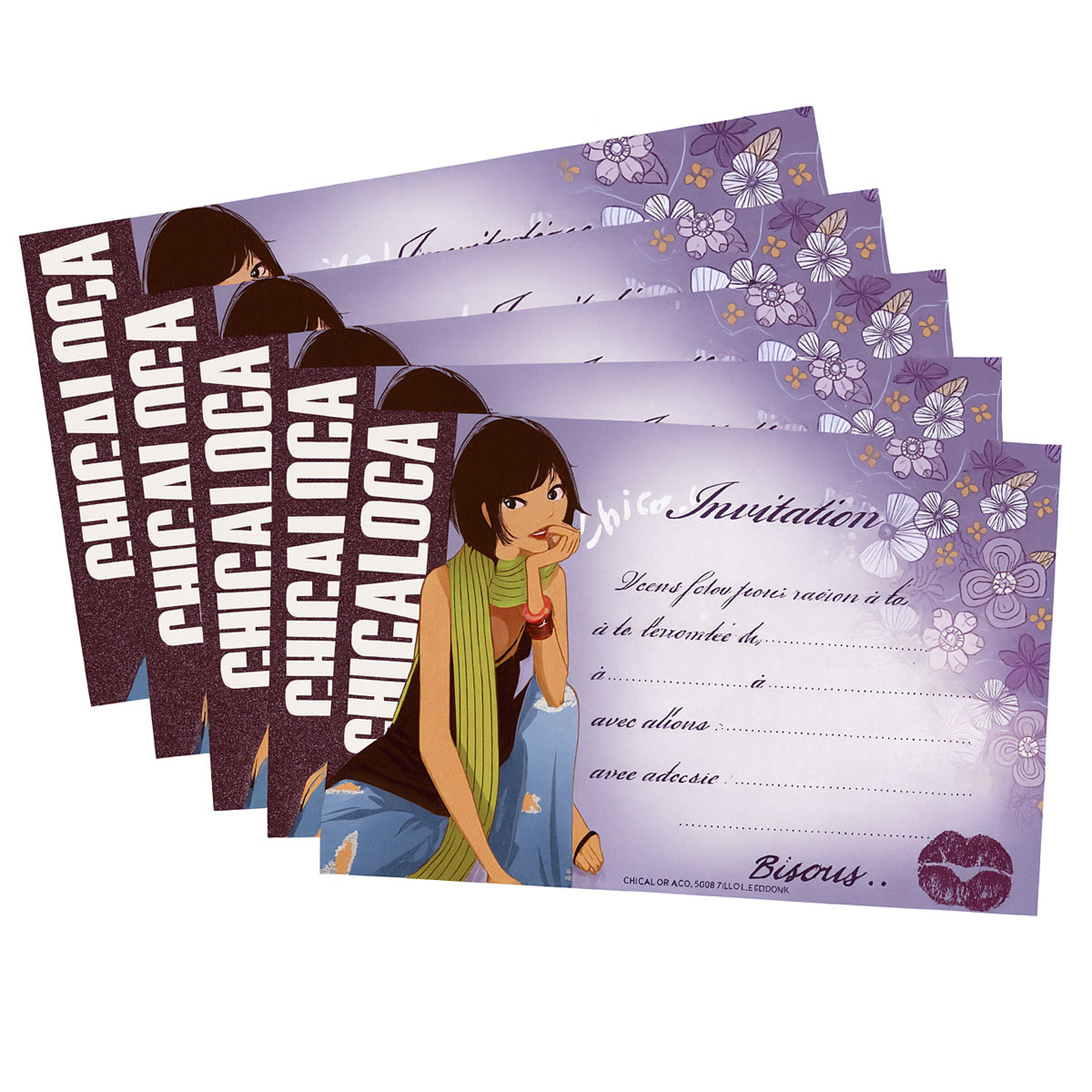Set invitation Chica Loca