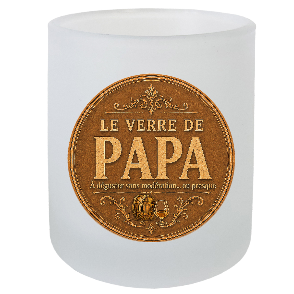 Verre de papa avec Sous-Verre Assorti
